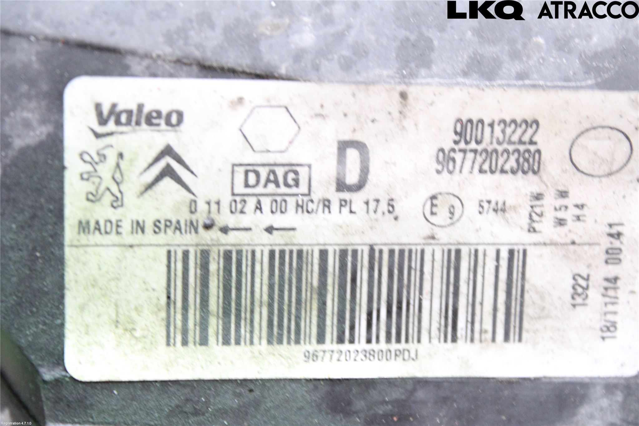 Peugeot PARTNER 08-15 Strålkastare Höger