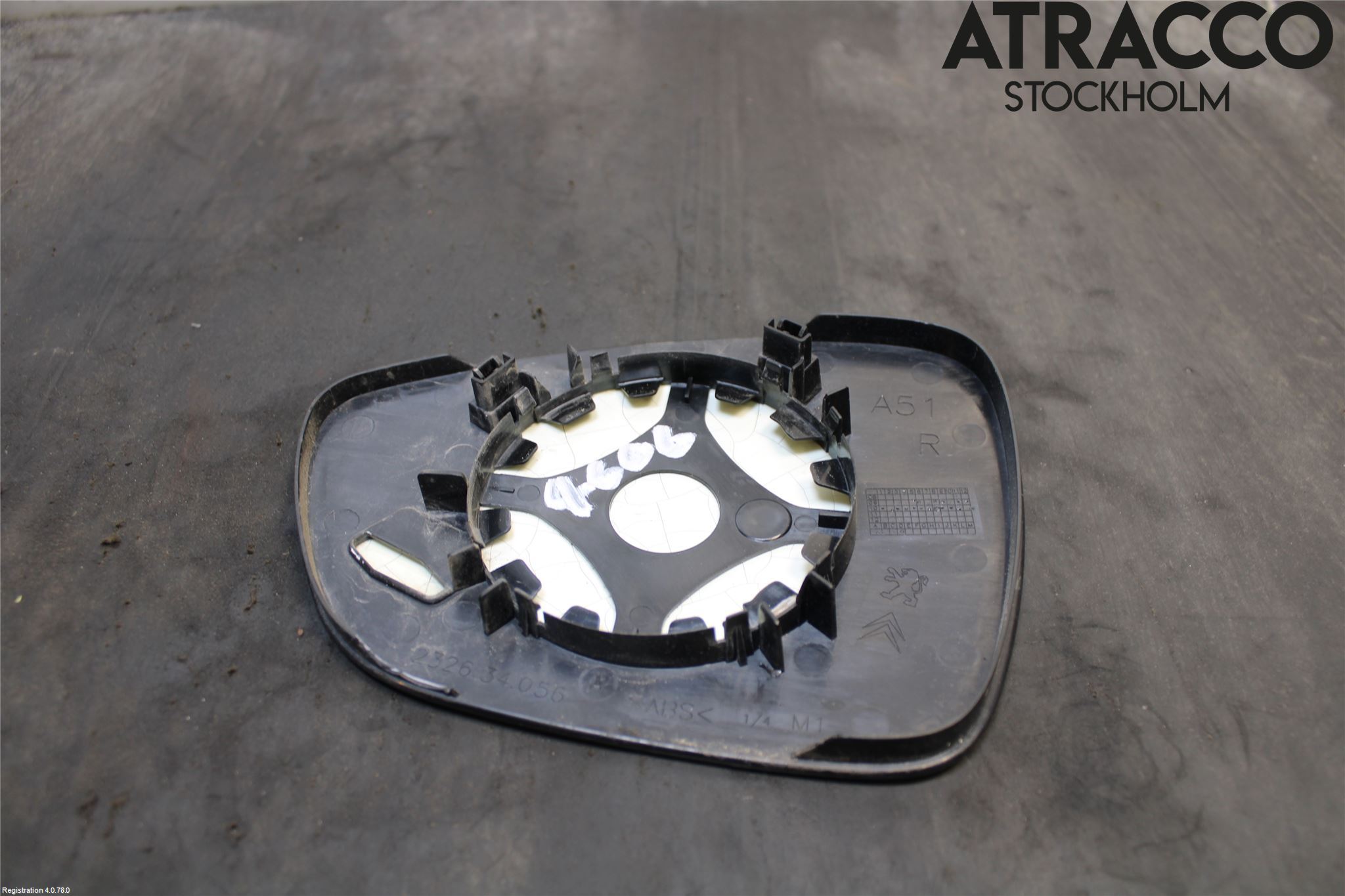 Citroen C3 10-17 Spegelglas Hö