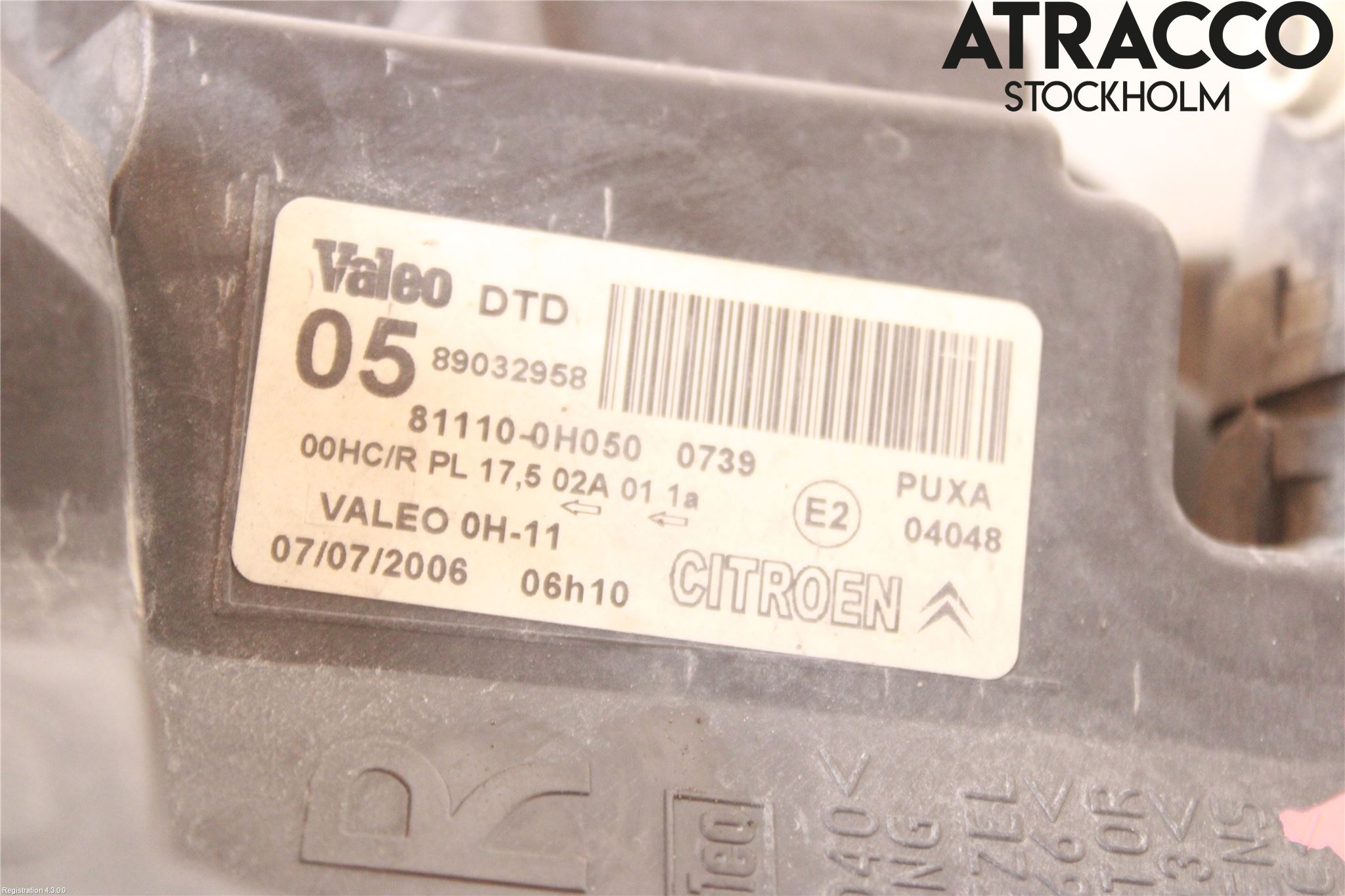 Citroen C1 06-13 Strålkastare Höger