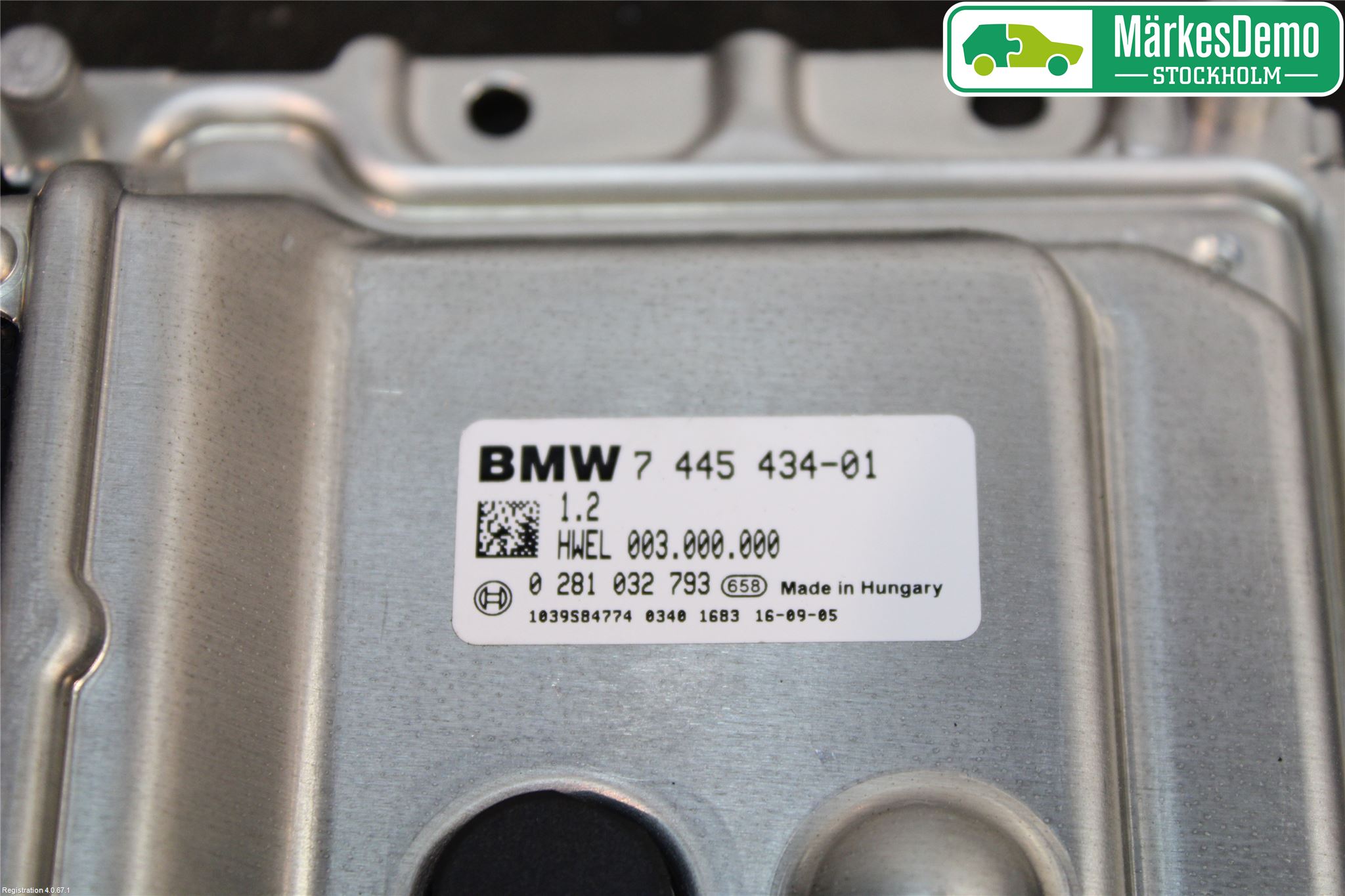 BMW 5 F10/F11/F18 09-17 Styrenhet Avgasrening