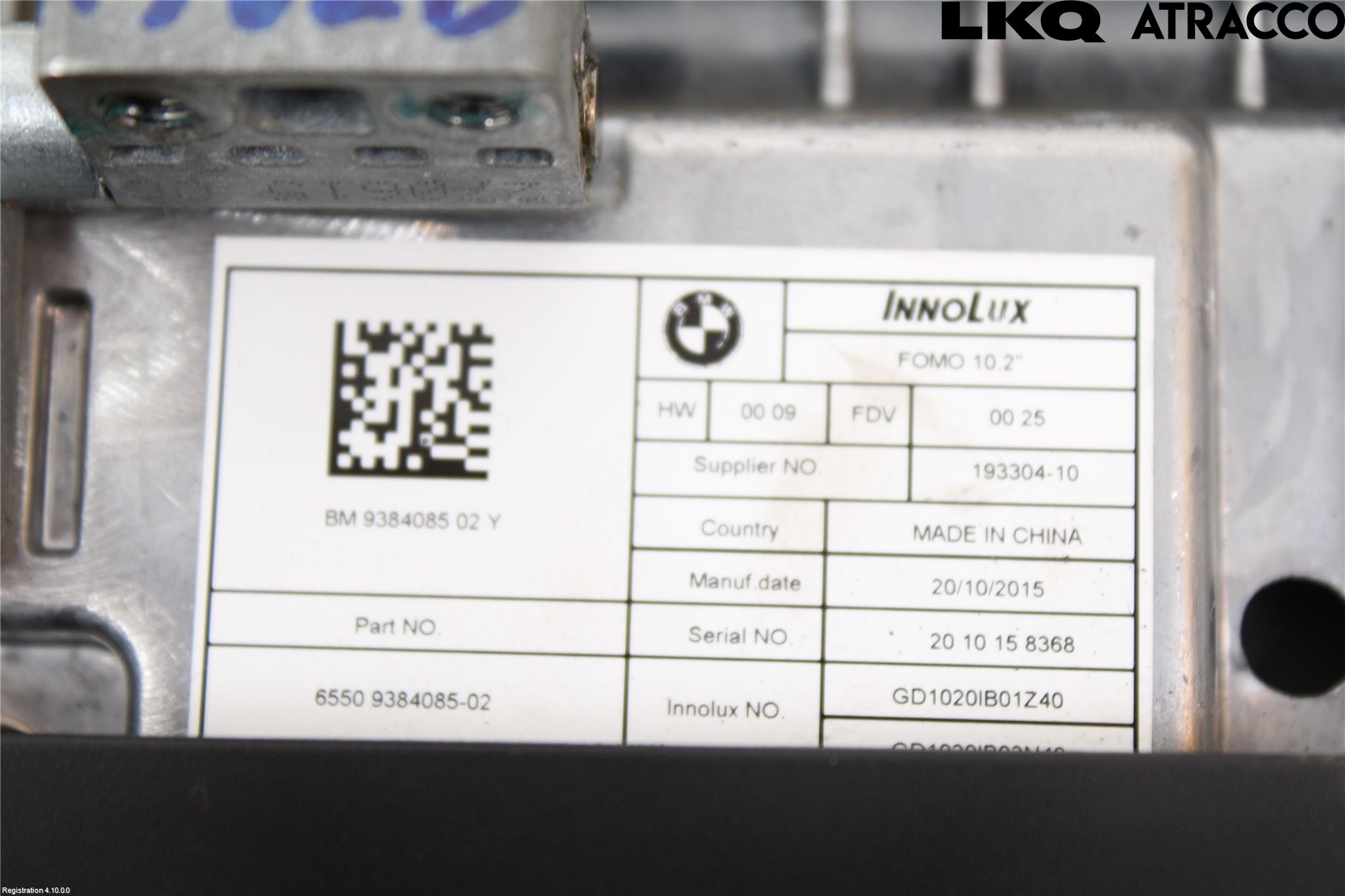 BMW 7 G11/G12 15-22 Bildskärm