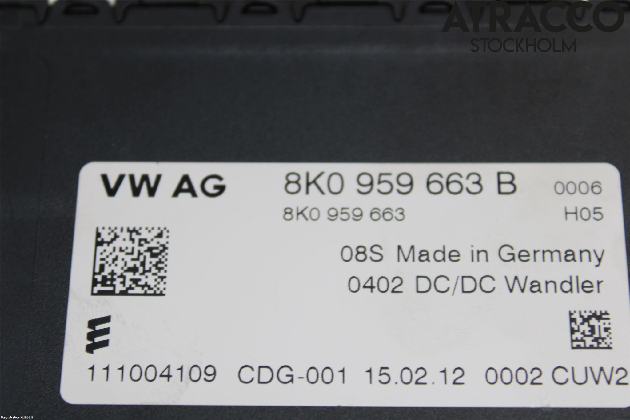 Audi A4/S4 08-11 Styrenhet Övrigt