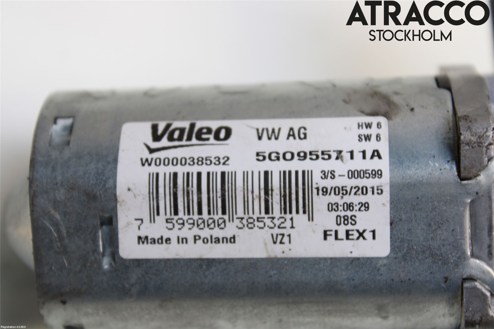 Volkswagen VW GOLF / E-GOLF VII 13-20 Torkarmotor Baklucka
