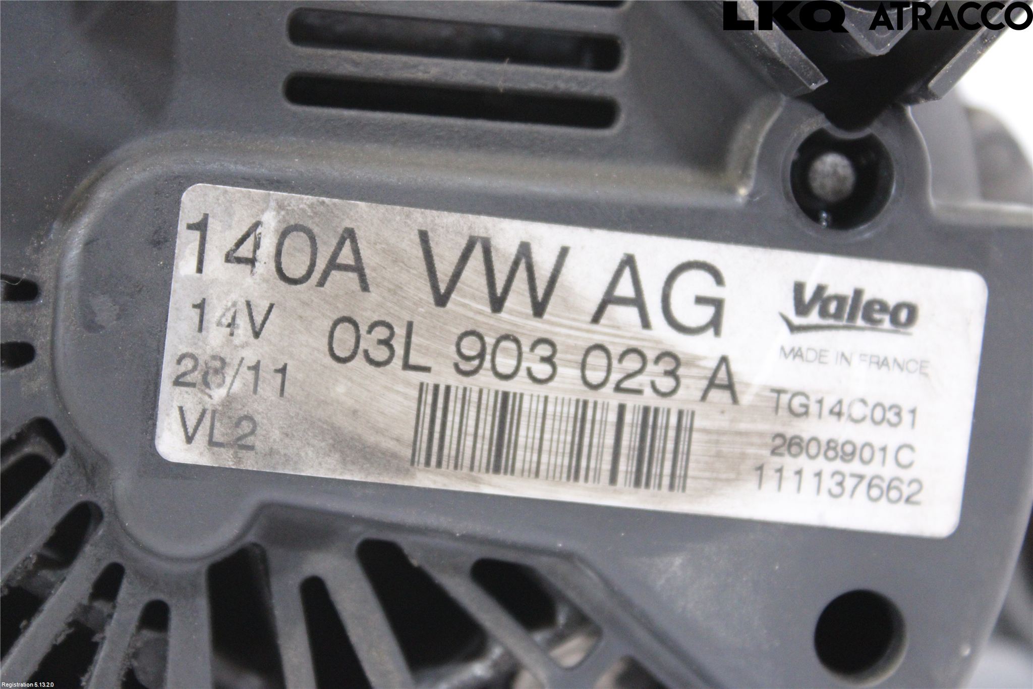Volkswagen VW GOLF VI 09-13 Generator