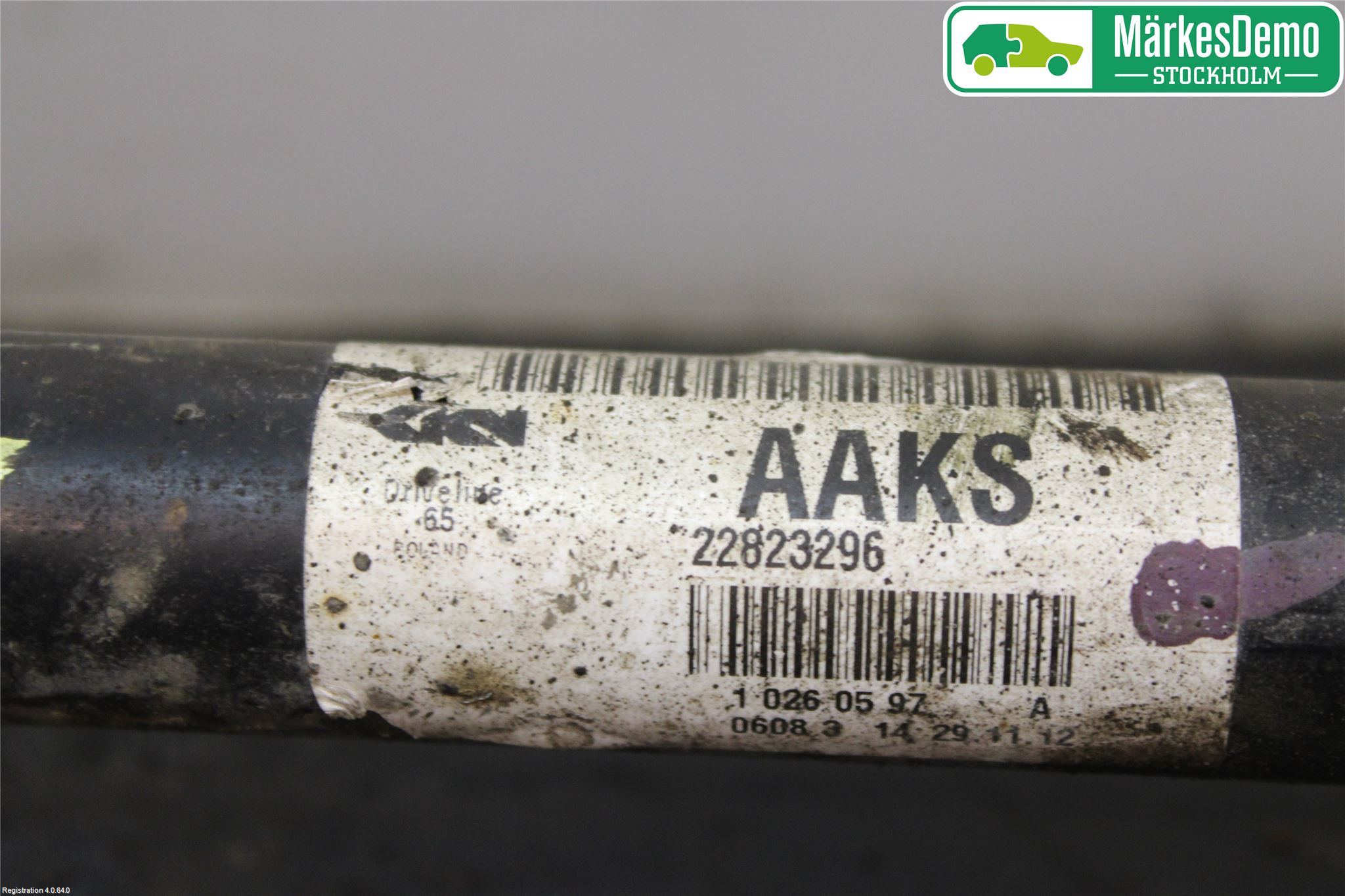 Opel INSIGNIA 09-16 Drivaxel Bak Vänster