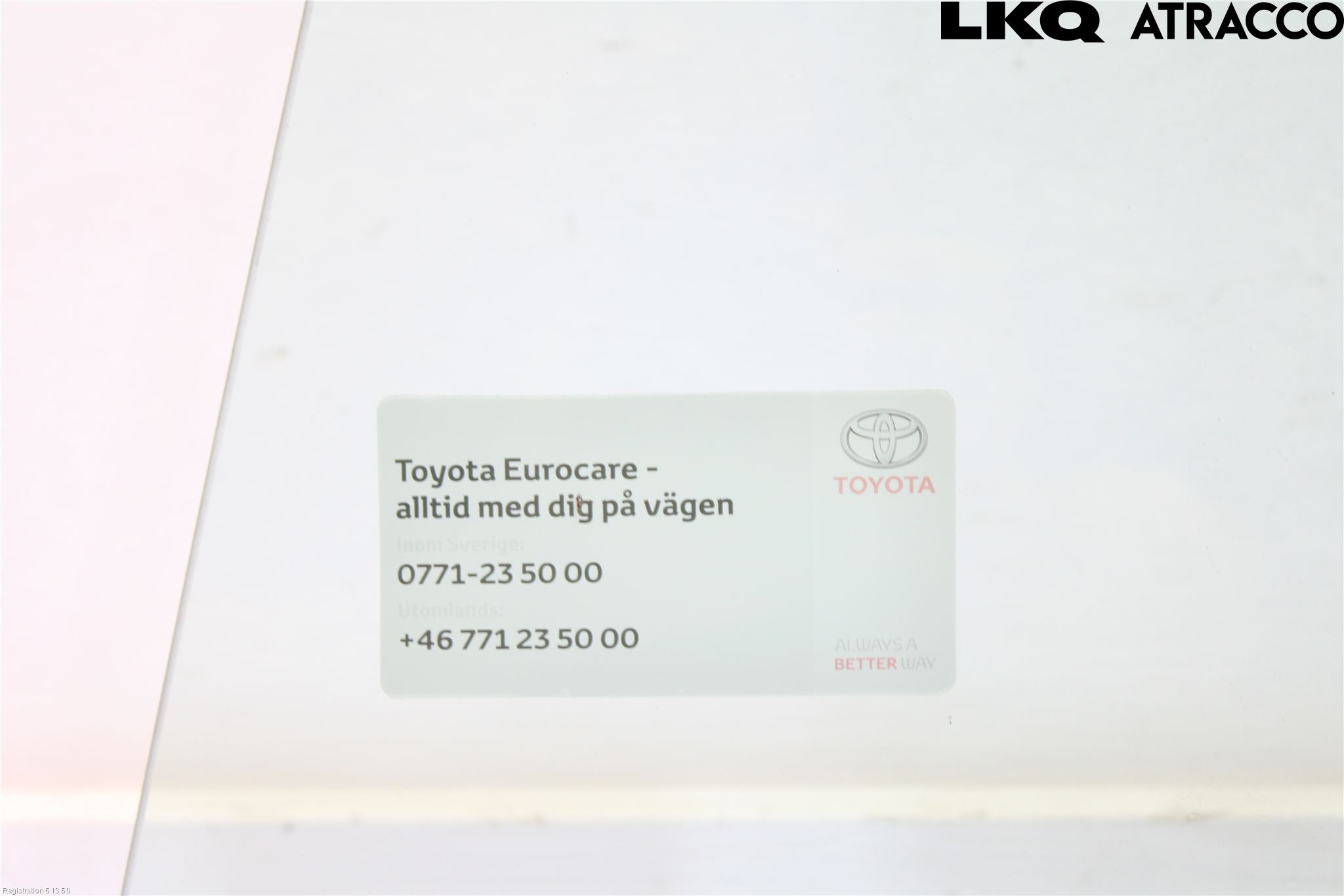 Toyota YARIS XP130 15-20 Dörruta Bak Vänster