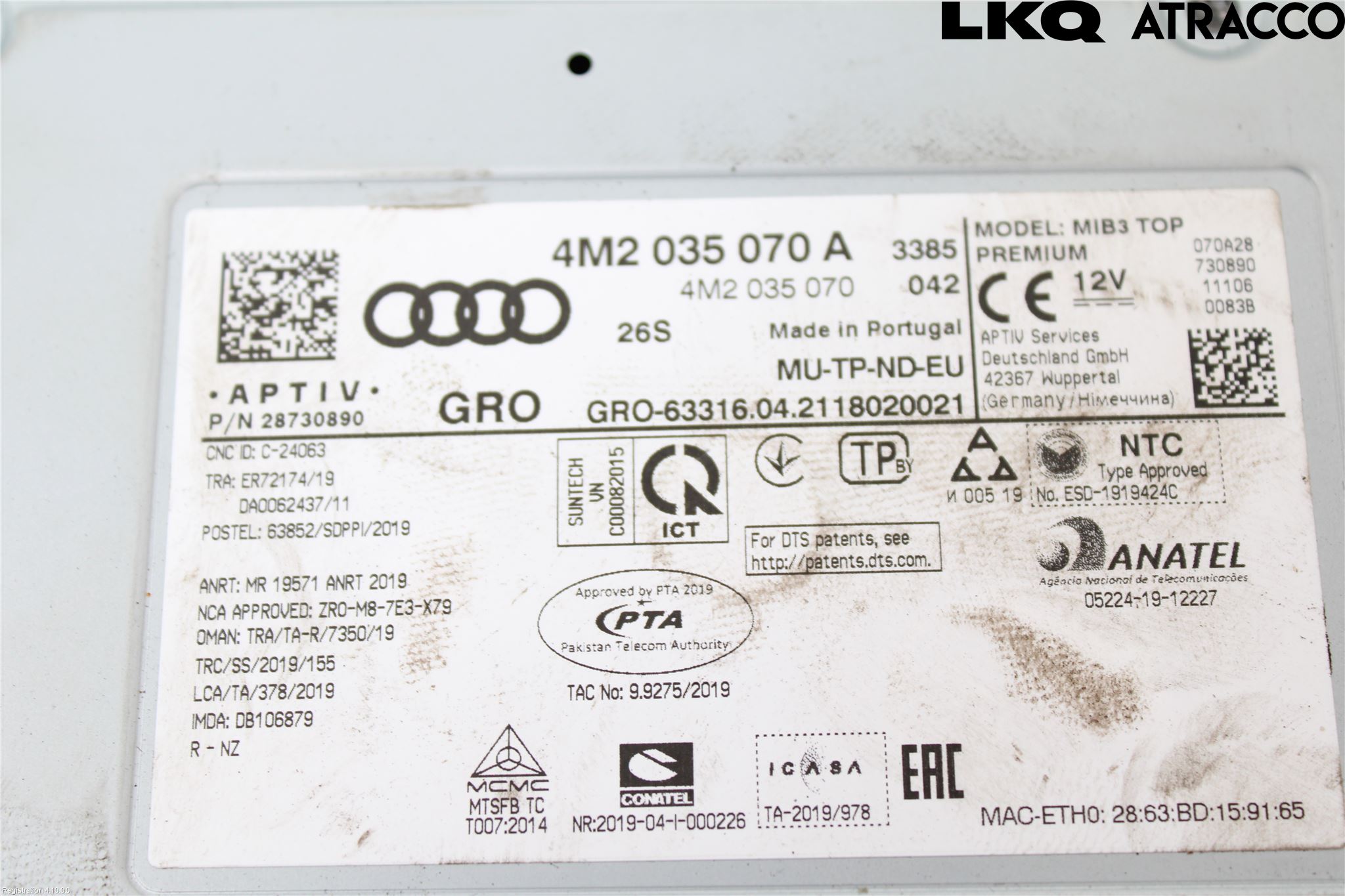 Audi A6/S6 4G 11-18 Styrenhet Multimedia