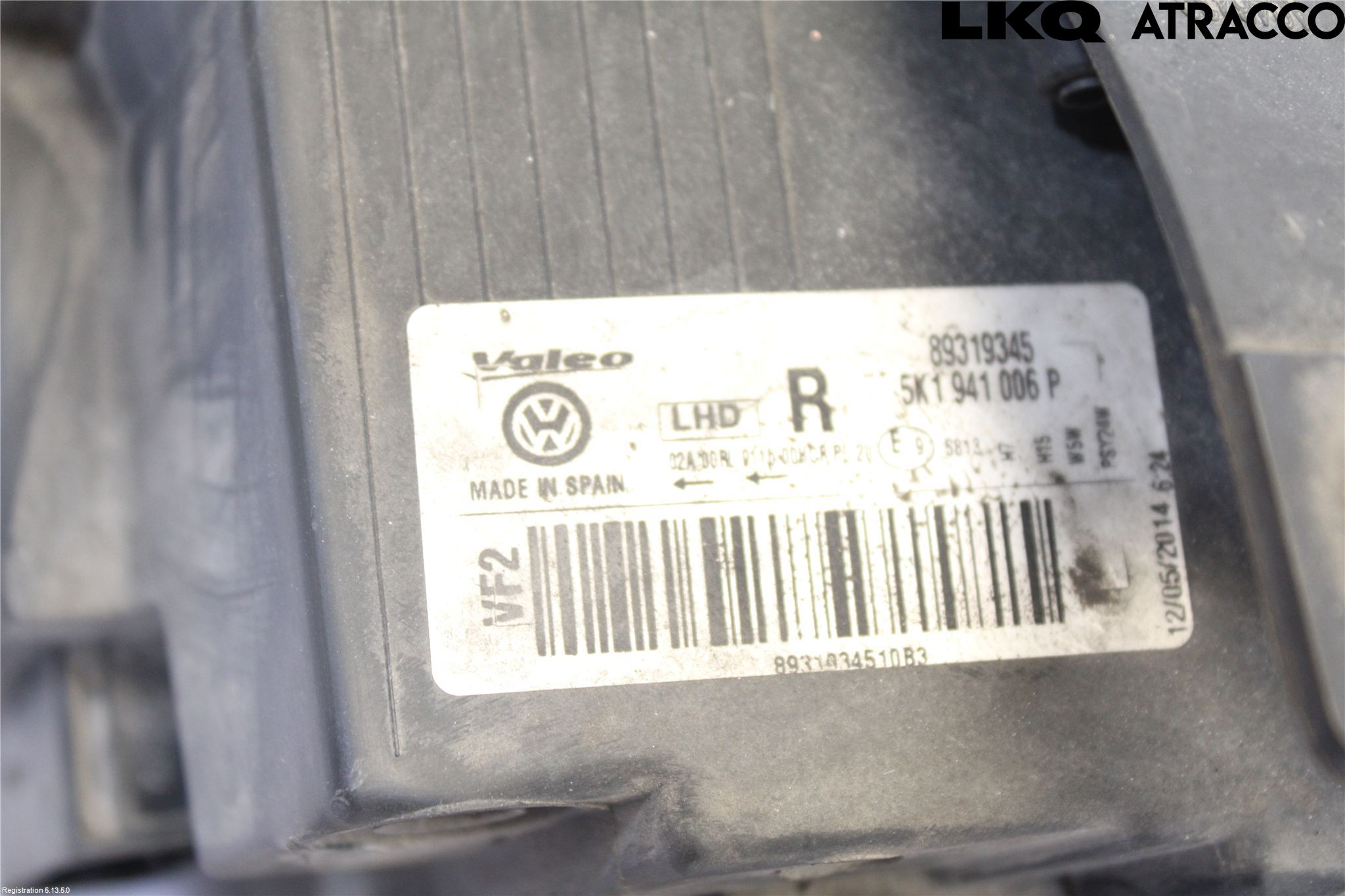 Volkswagen VW GOLF VI 09-13 Strålkastare Höger