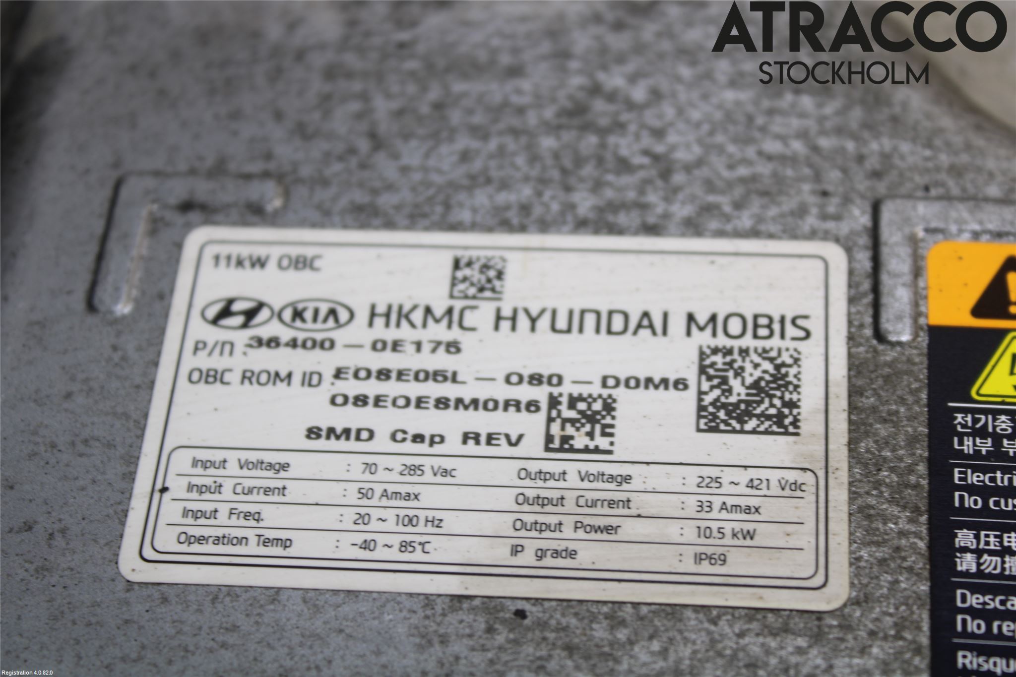 Hyundai KONA/ELECTRIC OS 18-23 Batteriladdare Högspänning