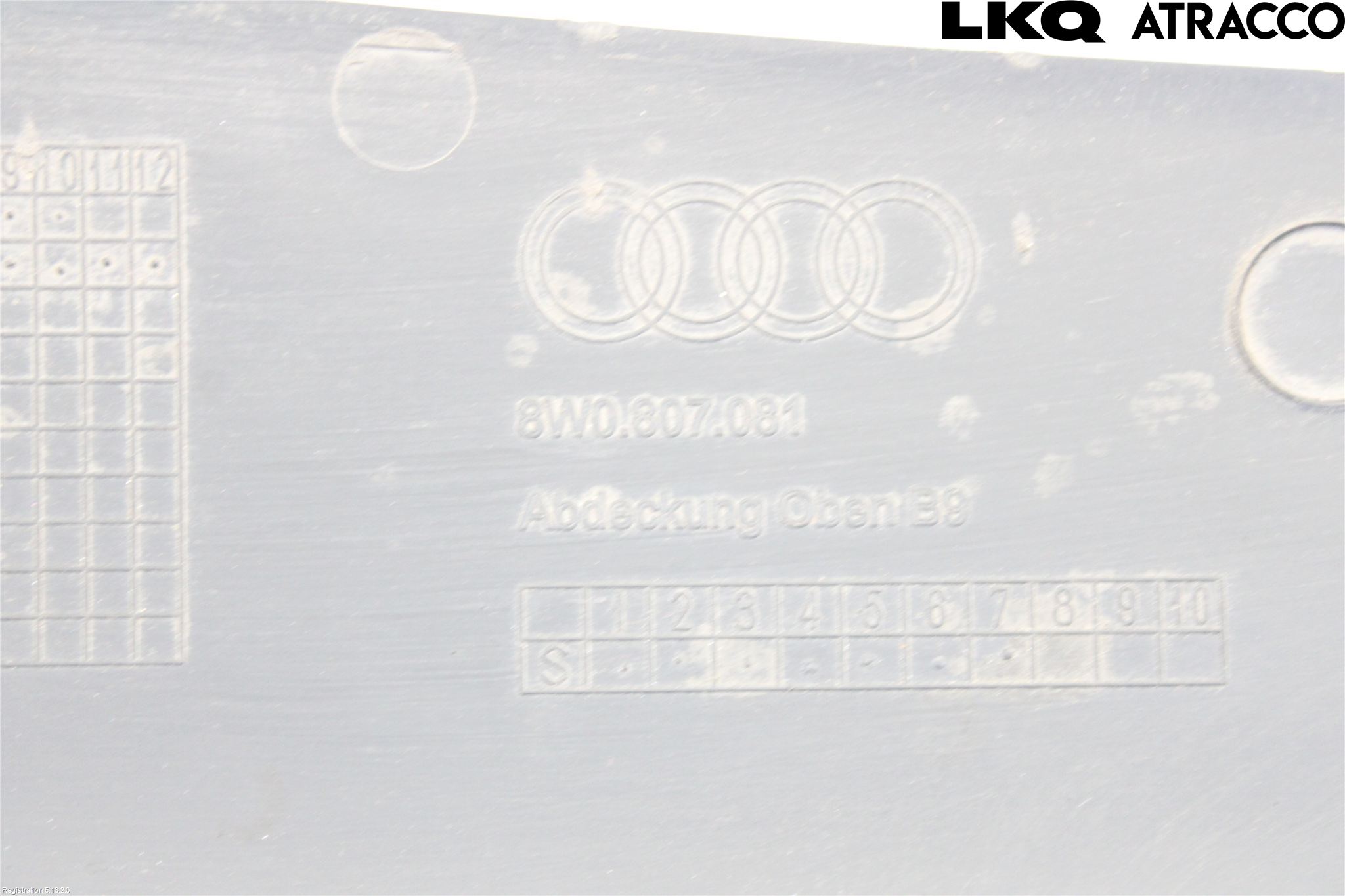 Audi A4/S4 B9 16-19 Täckplast Front