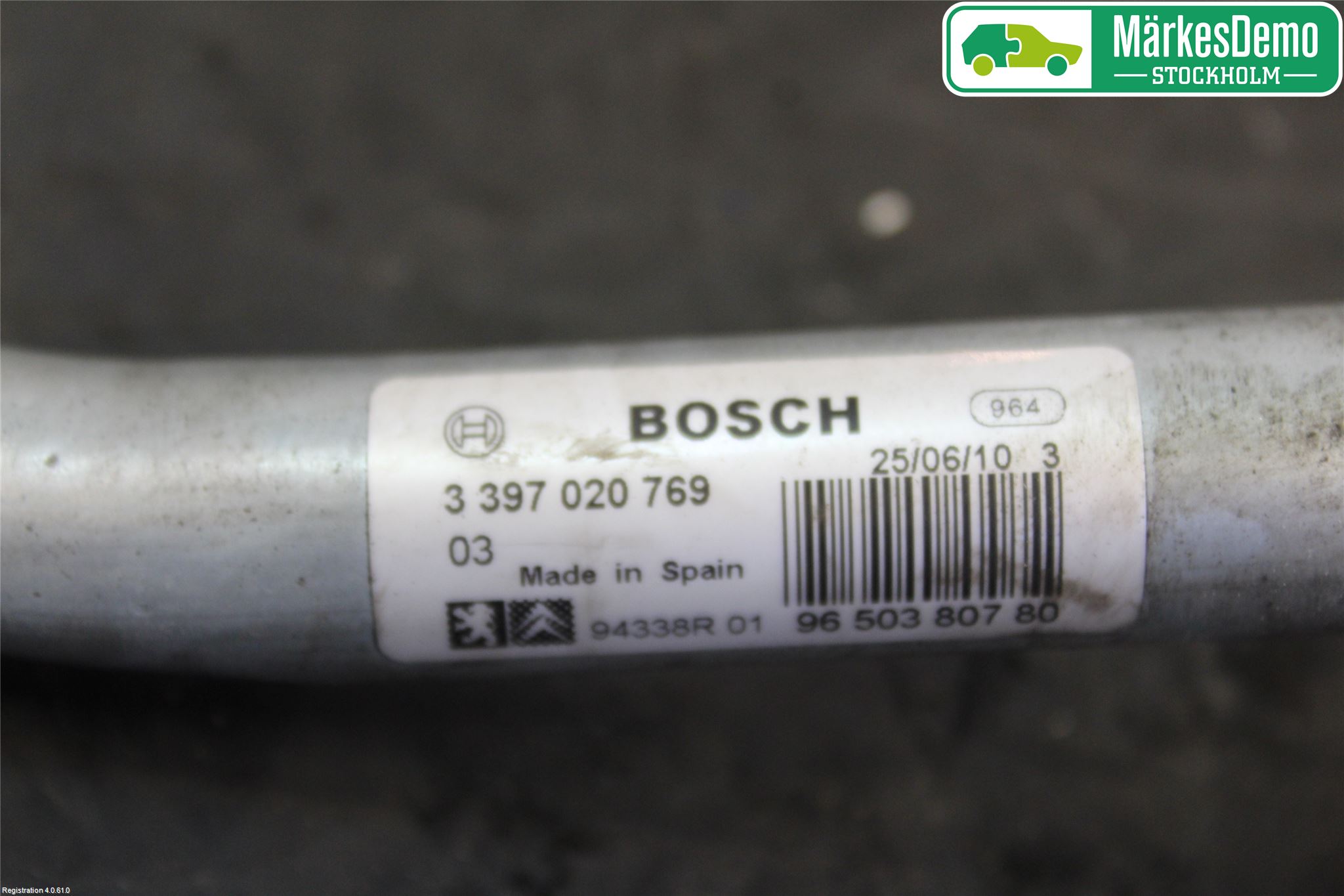 Peugeot 207 Torkarmekanism Vindruta