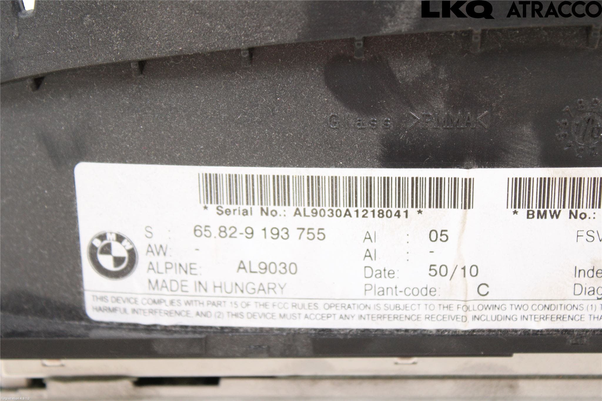 BMW 5 E60/61 Sed/Tou 02-10 Cd Radio - Multimediapanel