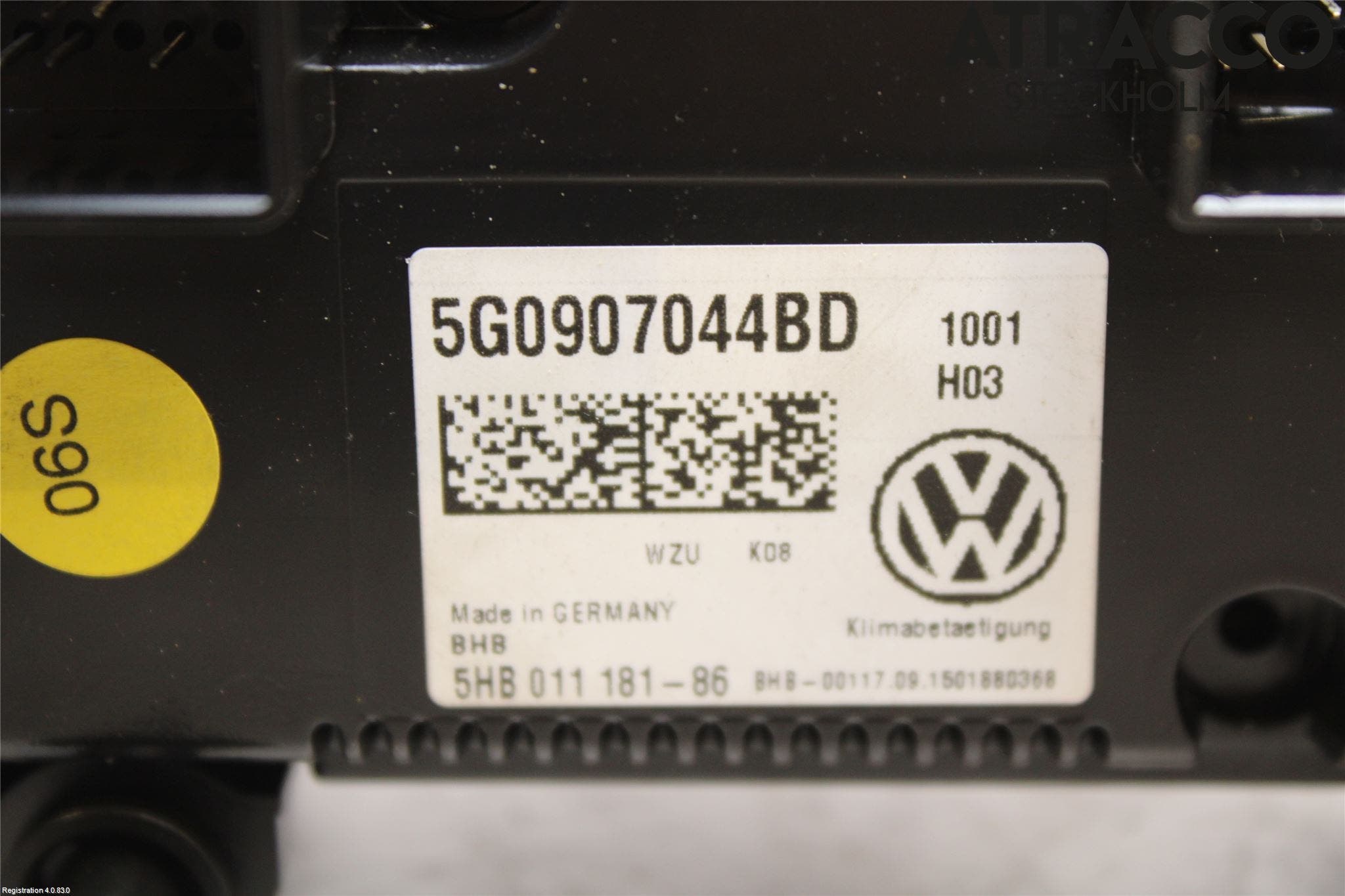 Volkswagen VW GOLF / E-GOLF VII 13-20 Ac Styrenhet Ac Manöveren