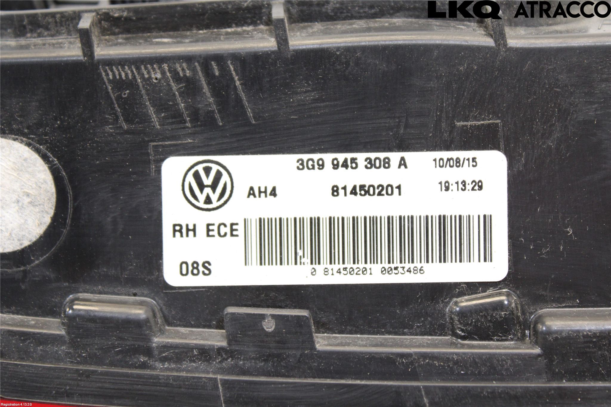Volkswagen VW PASSAT 15-19 Bakljus Lucka Hö