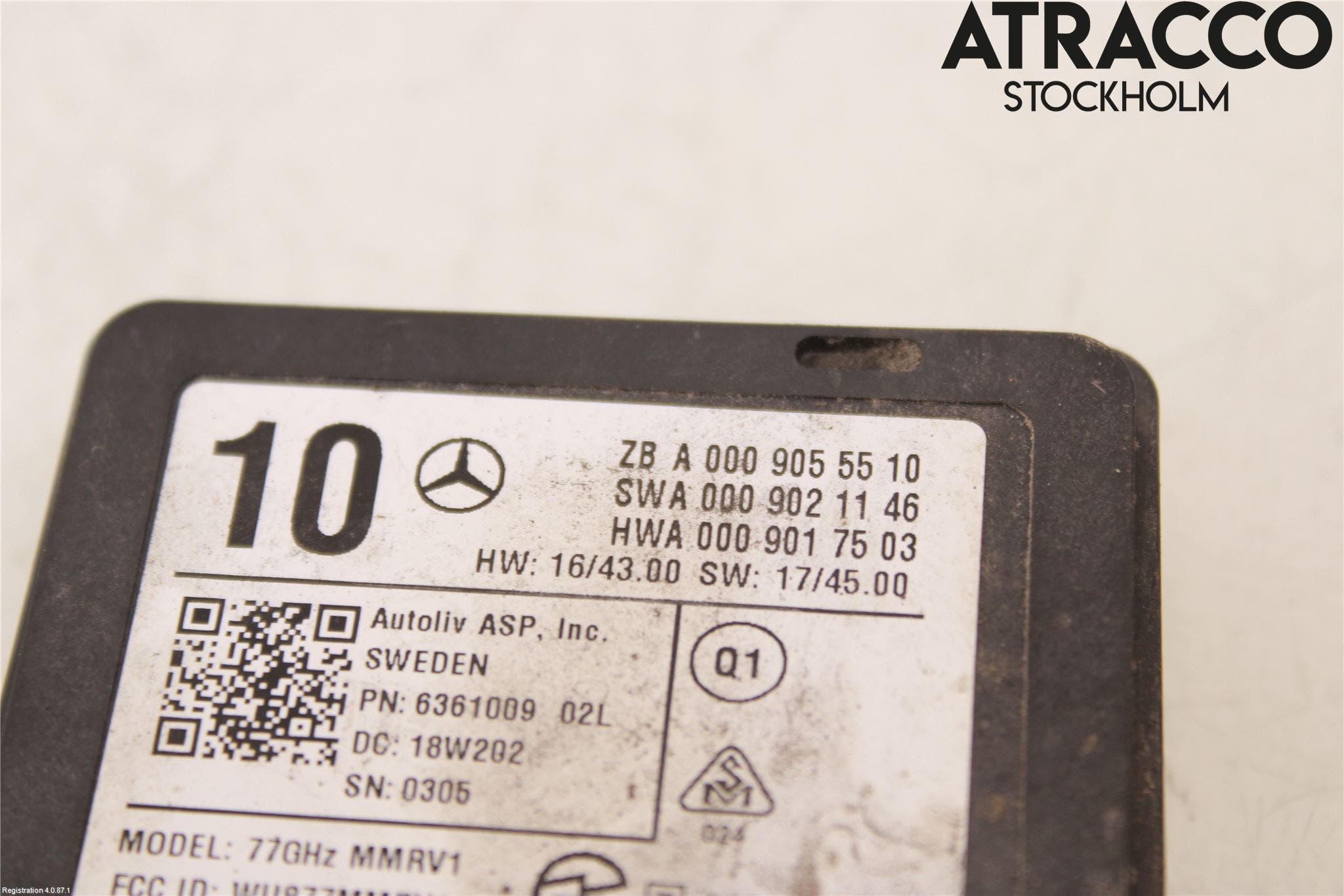 Mercedes-Benz MB S-KLASS (W222) 13-20 Sensor Aktivt Kollisionsskydd