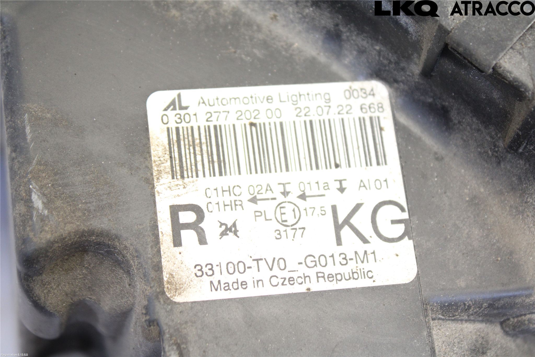 Honda CIVIC 12-16 Strålkastare Höger