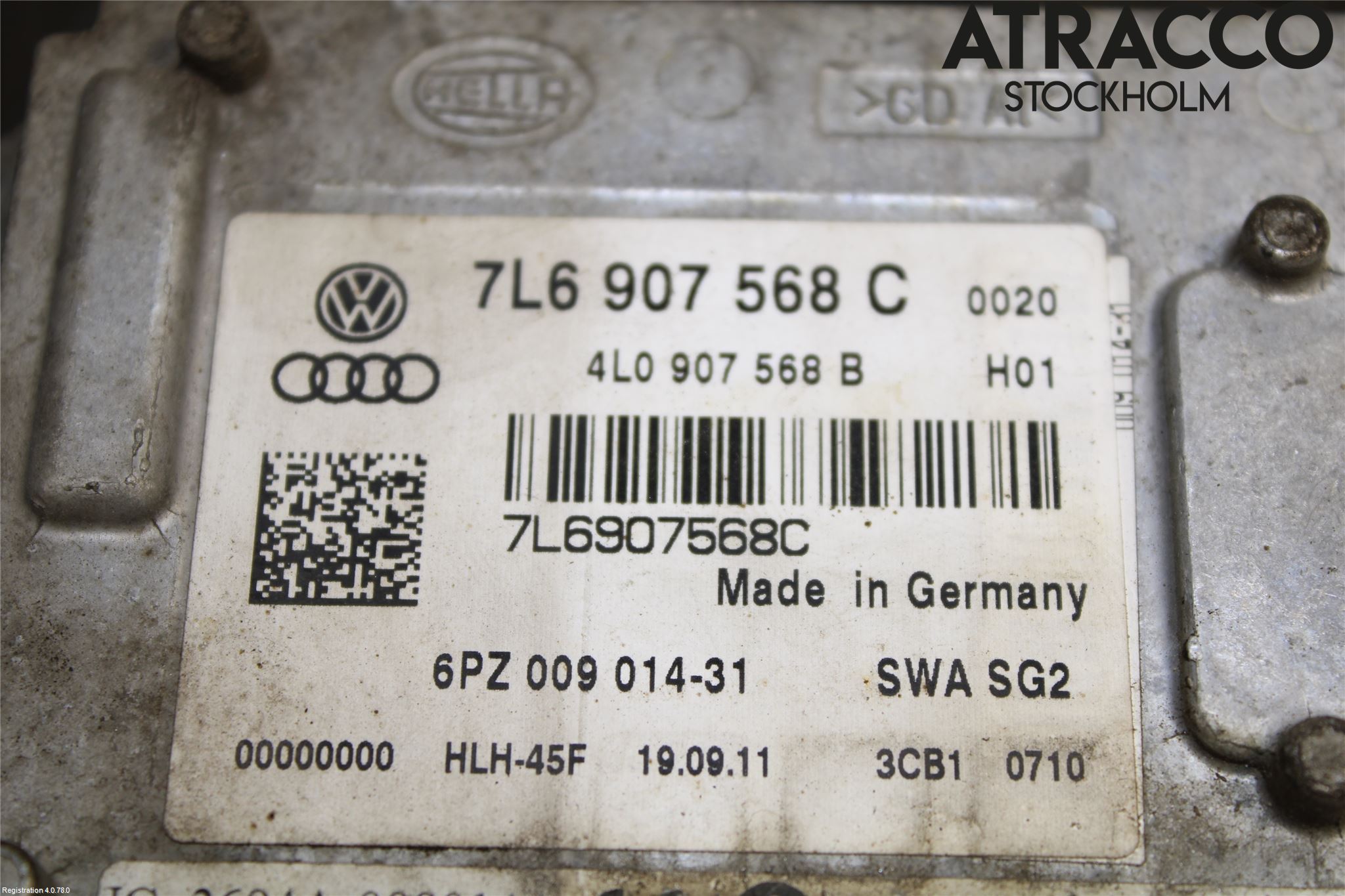 Volkswagen VW PHAETON Sensor Aktivt Kollisionsskydd