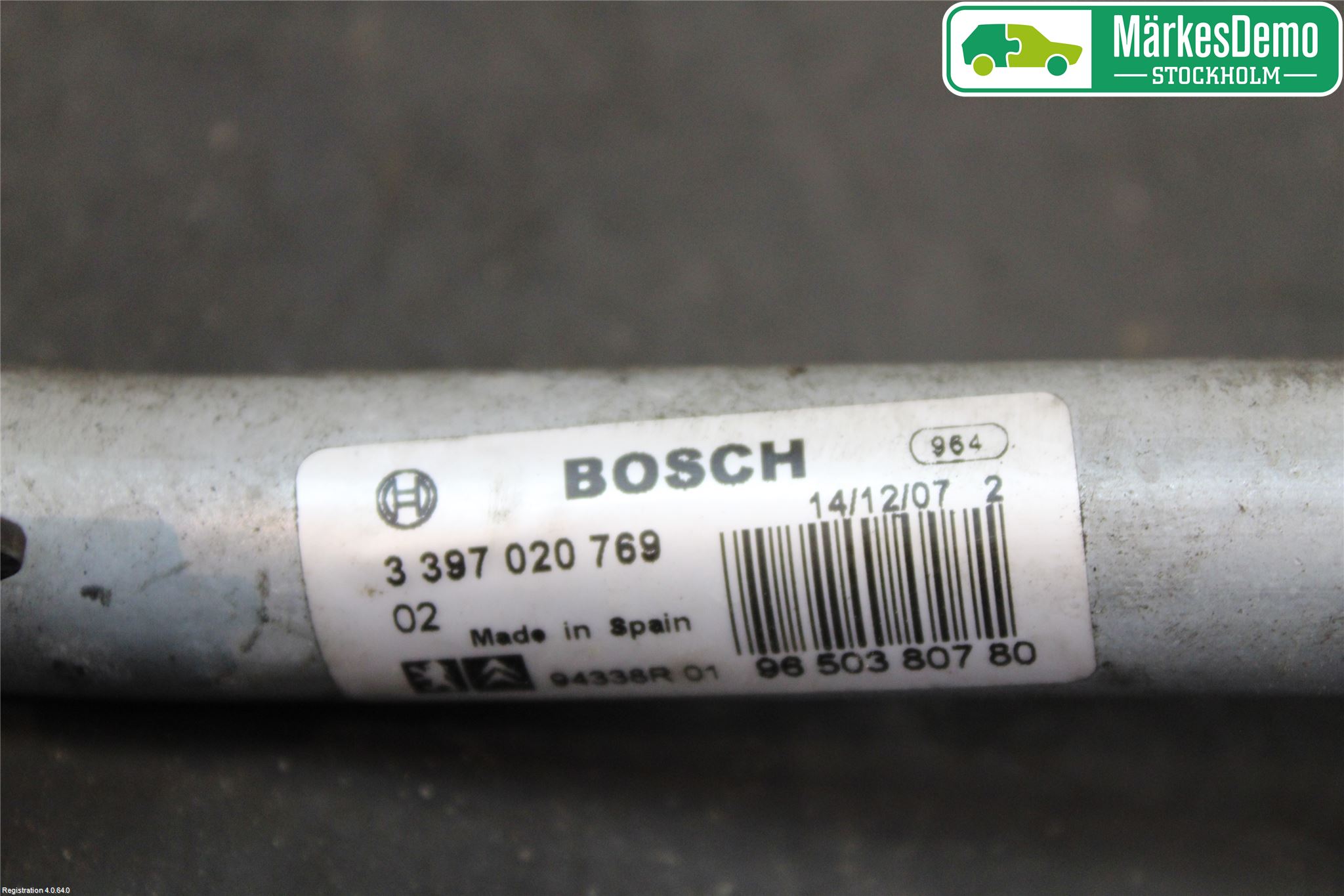 Peugeot 207 Torkarmekanism Vindruta