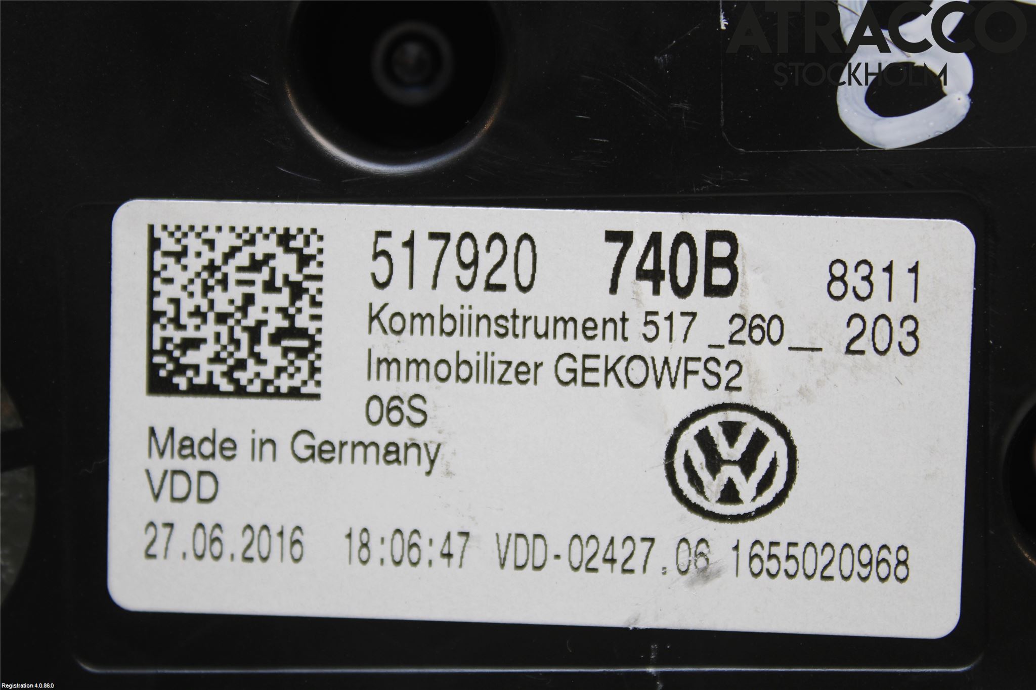 Volkswagen VW GOLF SPORTSVAN 15-20 Instrument Komb