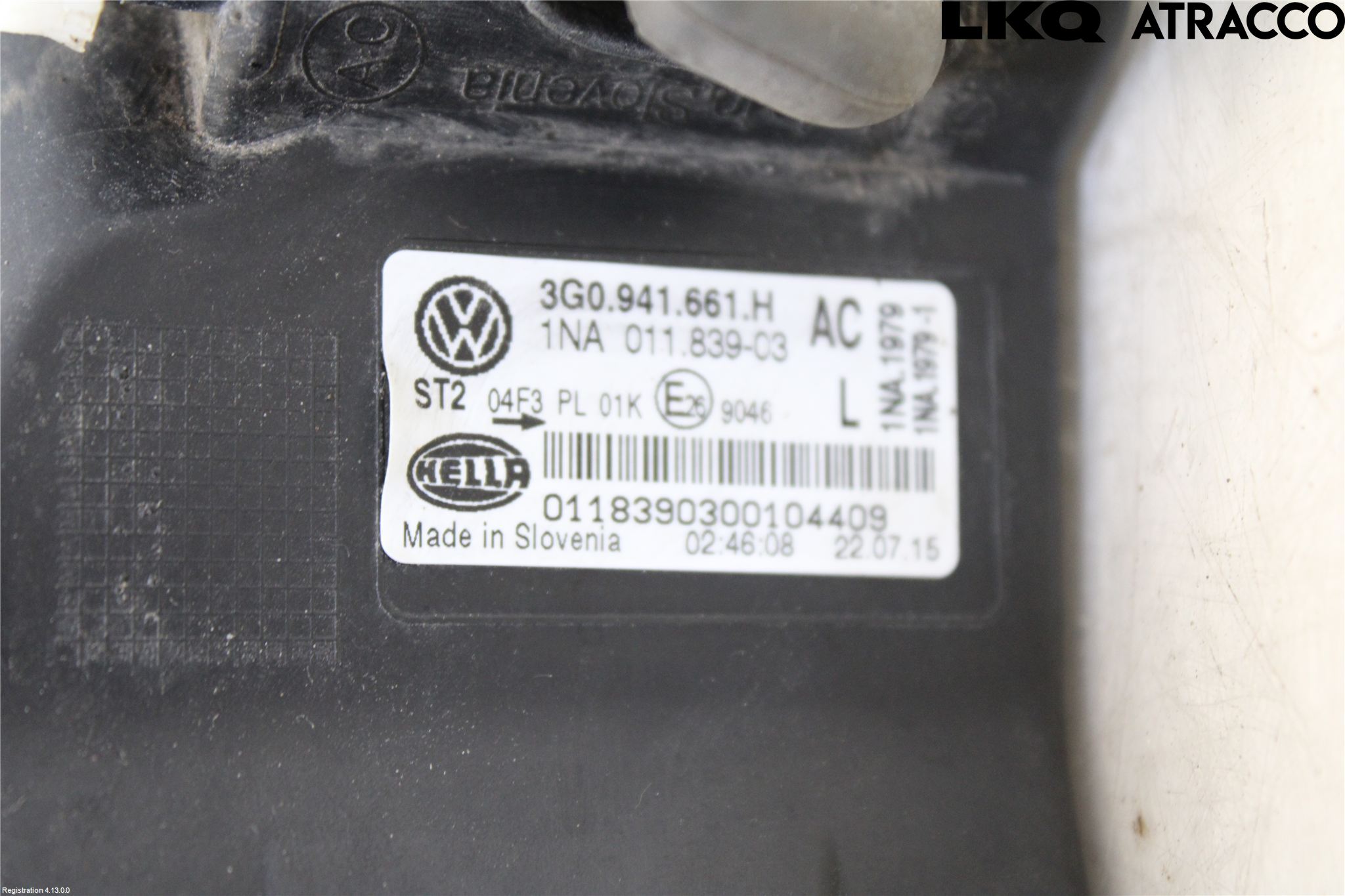 Volkswagen VW PASSAT 15-19 Dimljus-Varselljus Fram