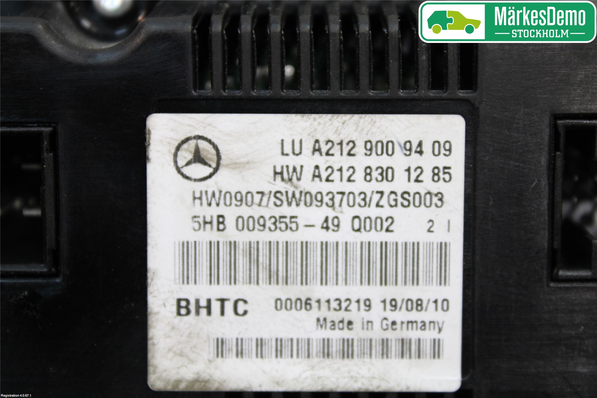 Mercedes-Benz MB E-KLASS (W212) 09-16 Ac Styrenhet Ac Manöveren