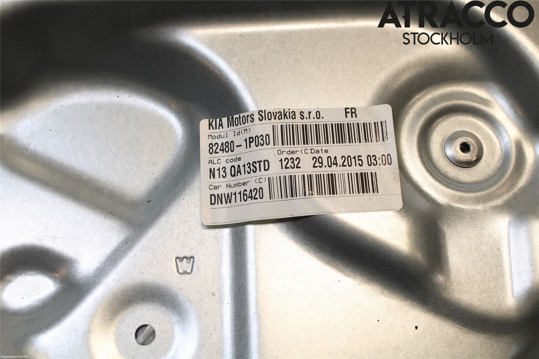 Kia VENGA 10-19 Fönsterhissmekanism