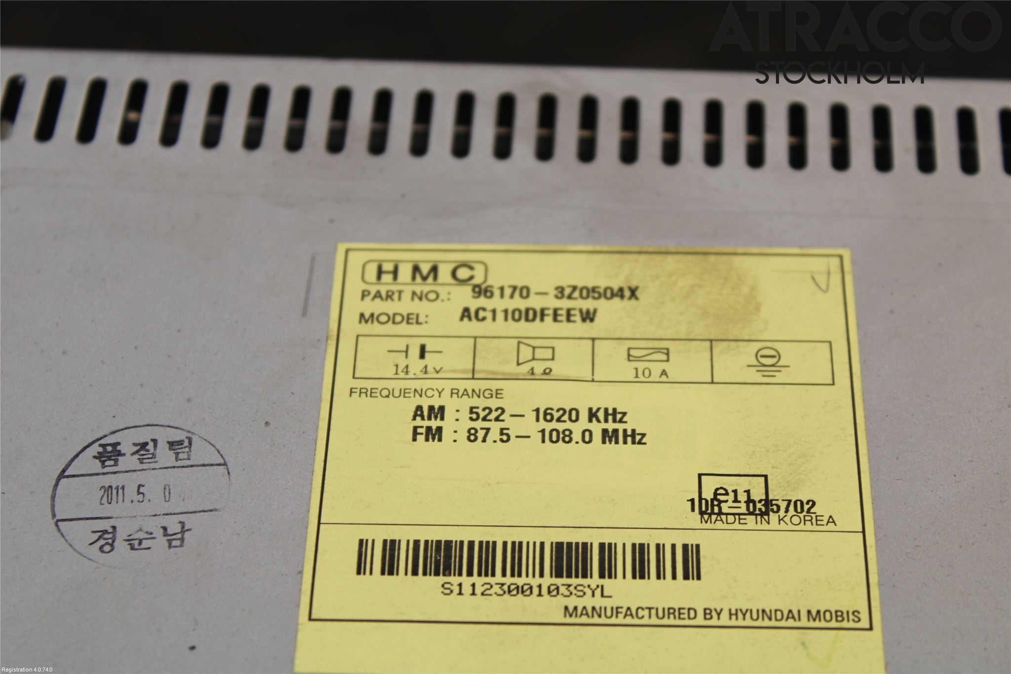 Hyundai i40 08-15 Cd Radio - Multimediapanel