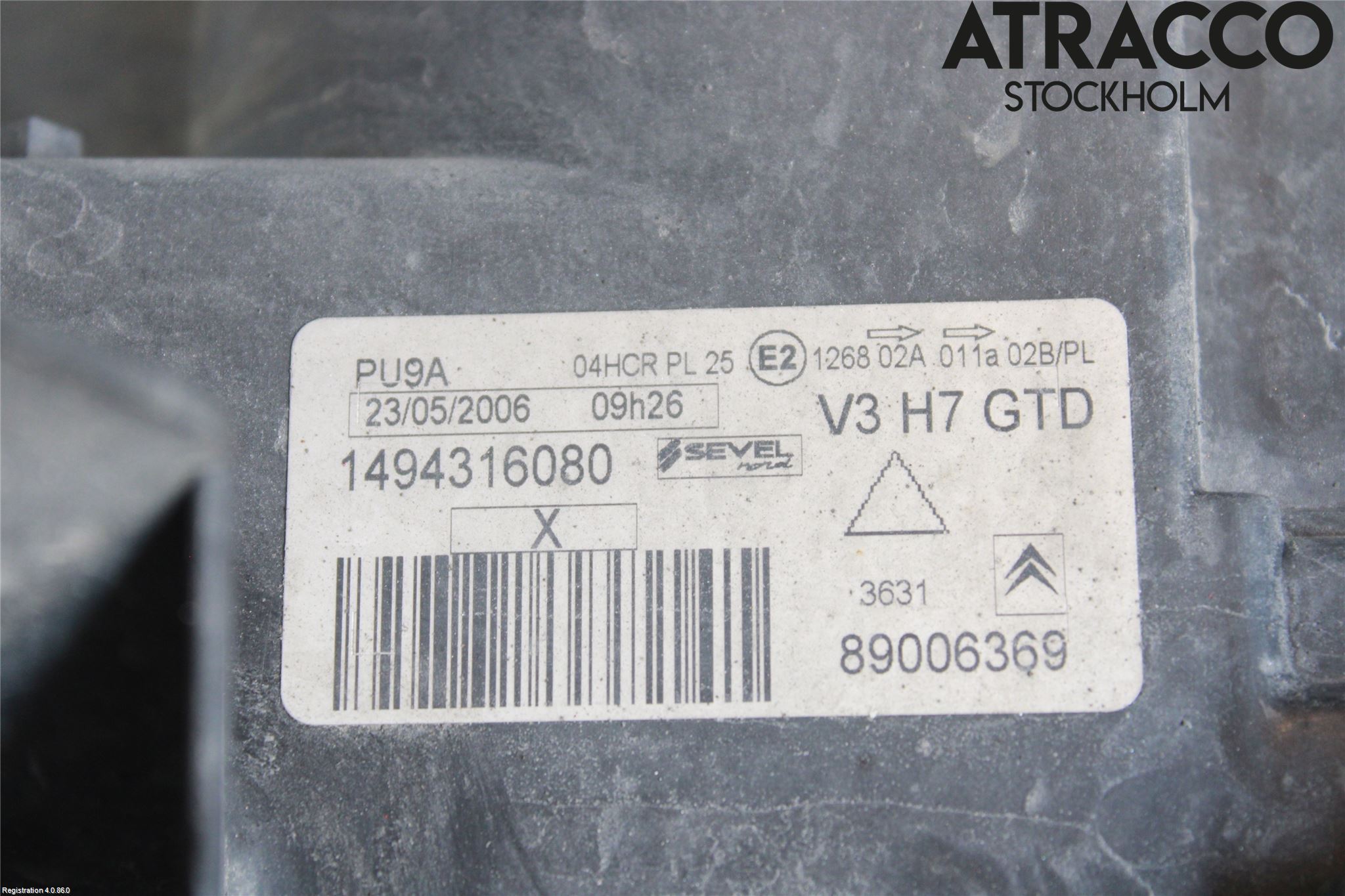 Citroen C8 Strålkastare Vänster