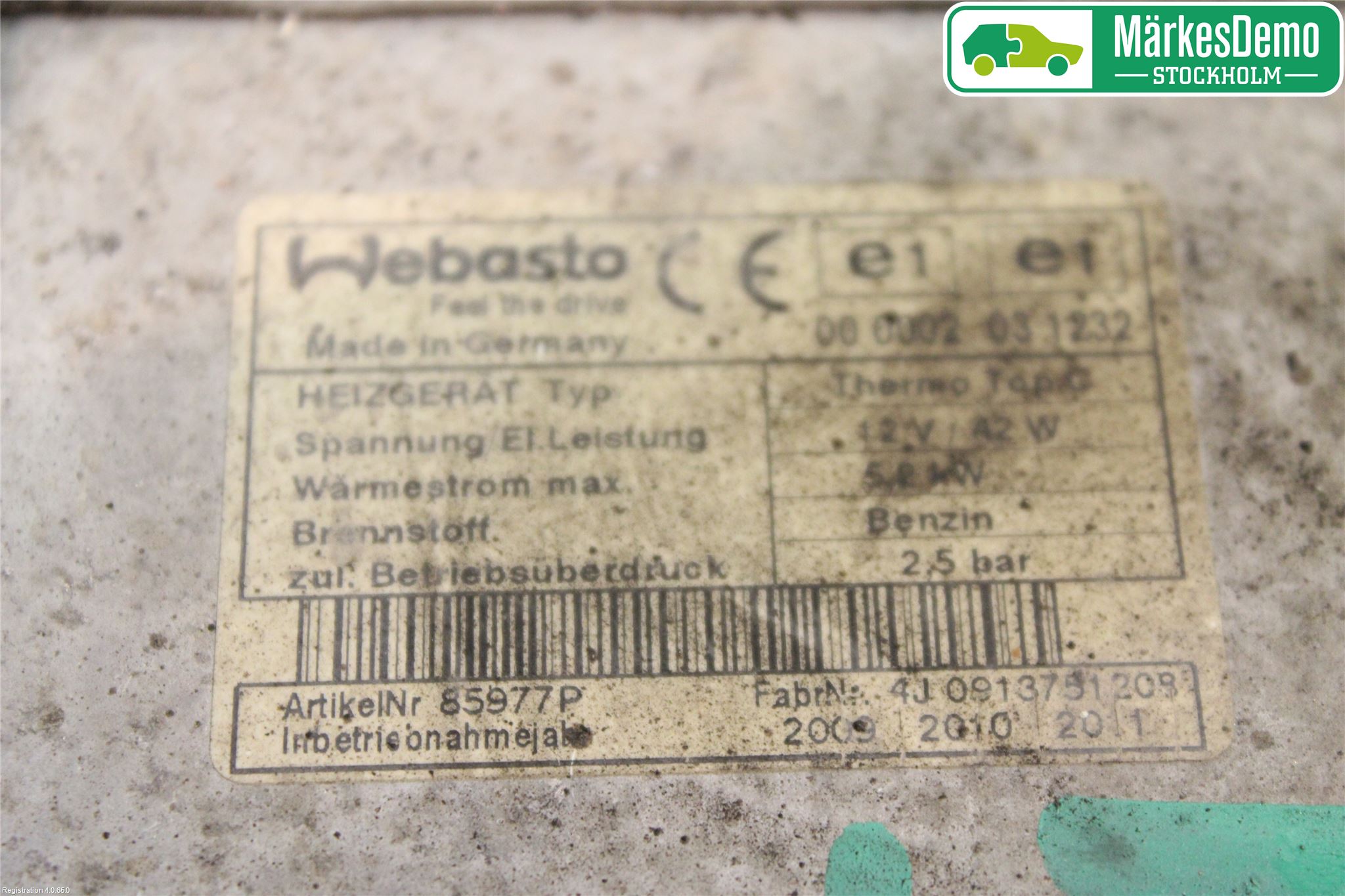 Toyota PRIUS ZVW30 09-20 Bensinvärmare