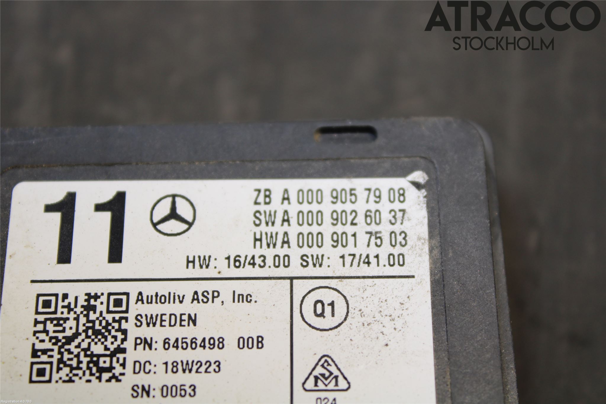 Mercedes-Benz MB E-KLASS (W213) 16-23 Sensor Aktivt Kollisionsskydd