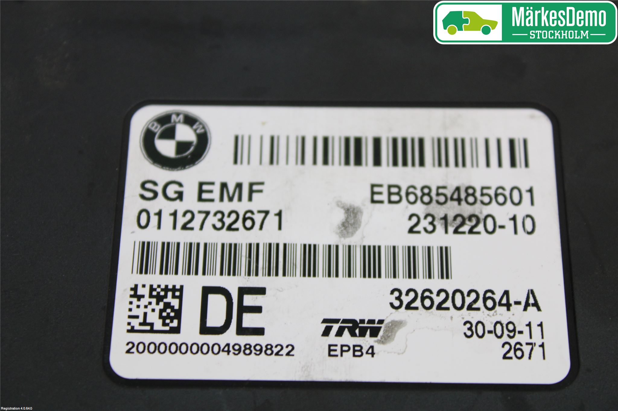 BMW 6 F12/F13 10-18 Styrenhet Parkbroms Epb