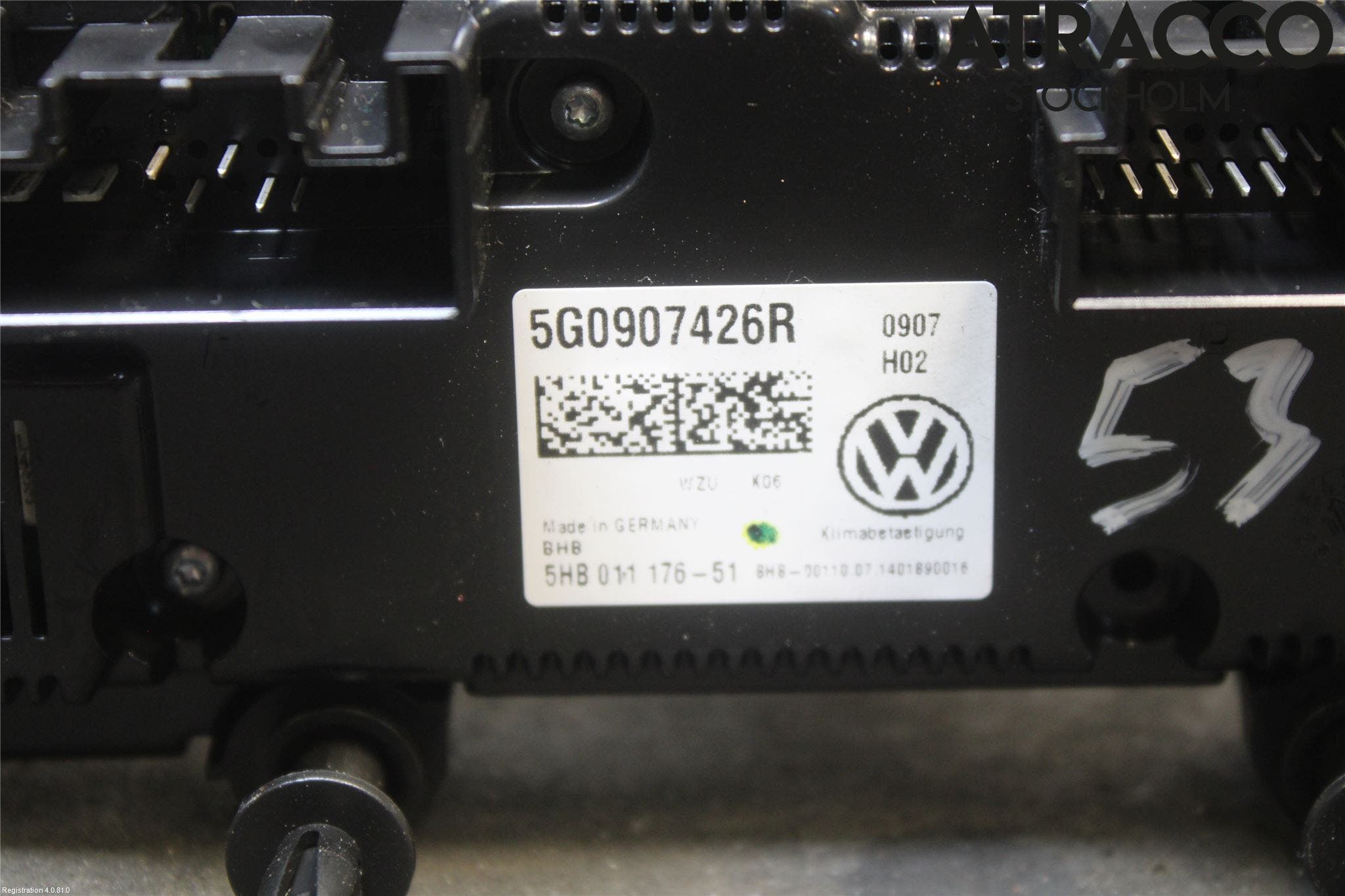 Volkswagen VW GOLF / E-GOLF VII 13-20 Ac Styrenhet Ac Manöveren