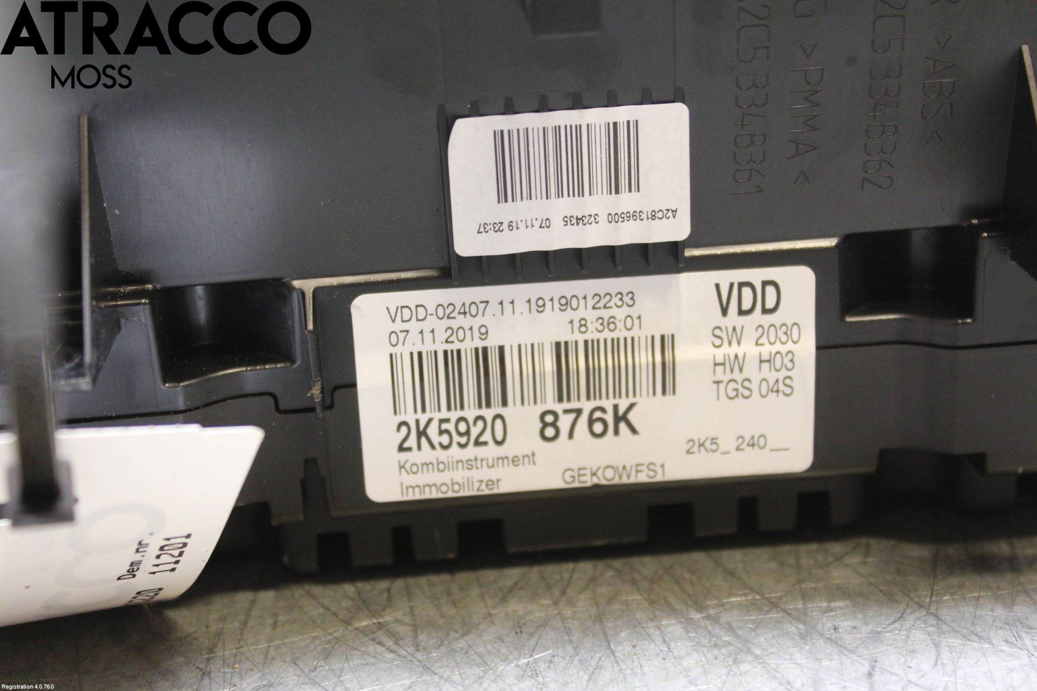 Volkswagen VW CADDY 16-20 Instrument Komb
