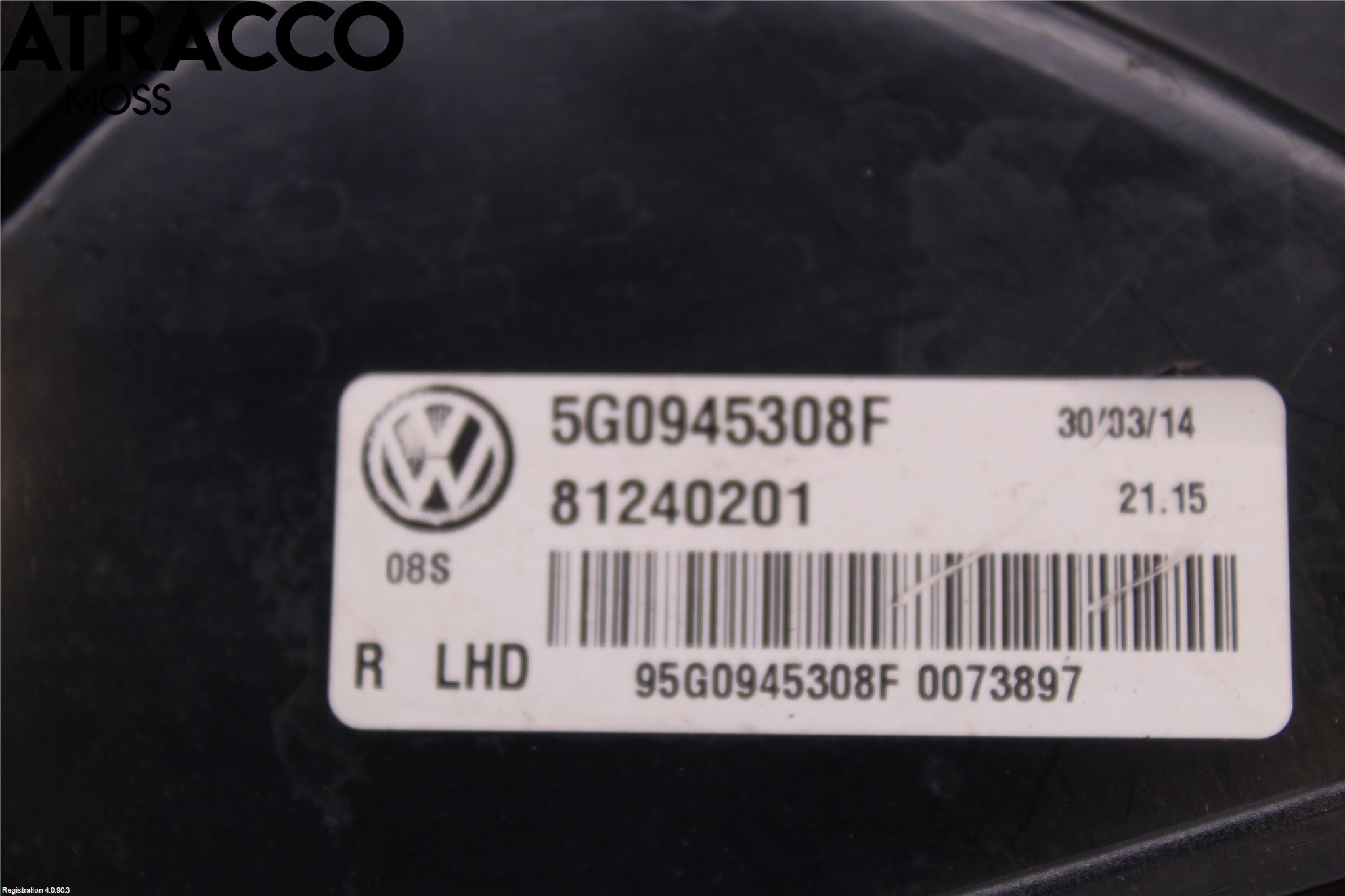 Volkswagen VW GOLF / E-GOLF VII 13-20 Bakljus Lucka Hö