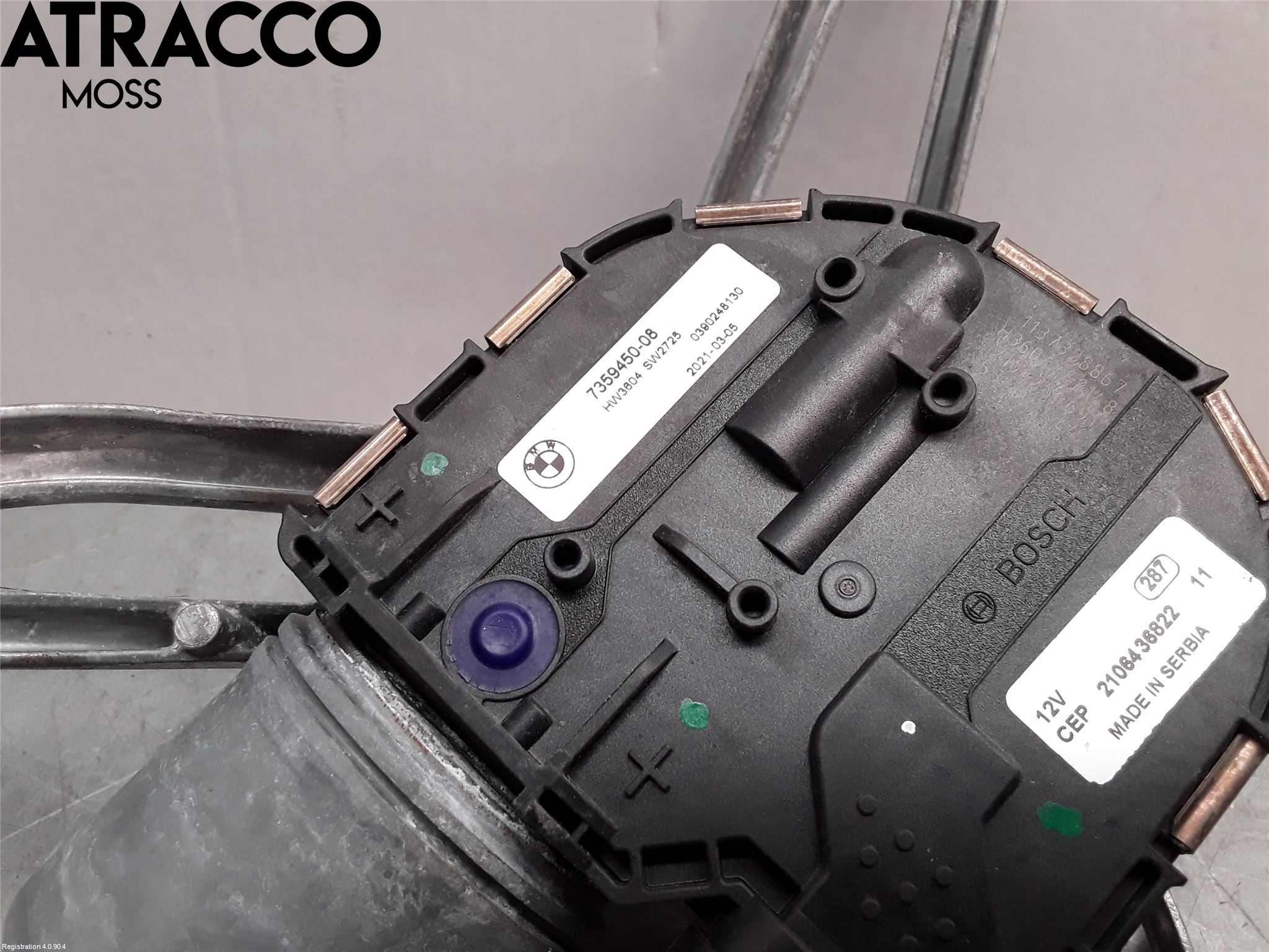 BMW i3 I01 13-22 Torkarmotor Vindruta