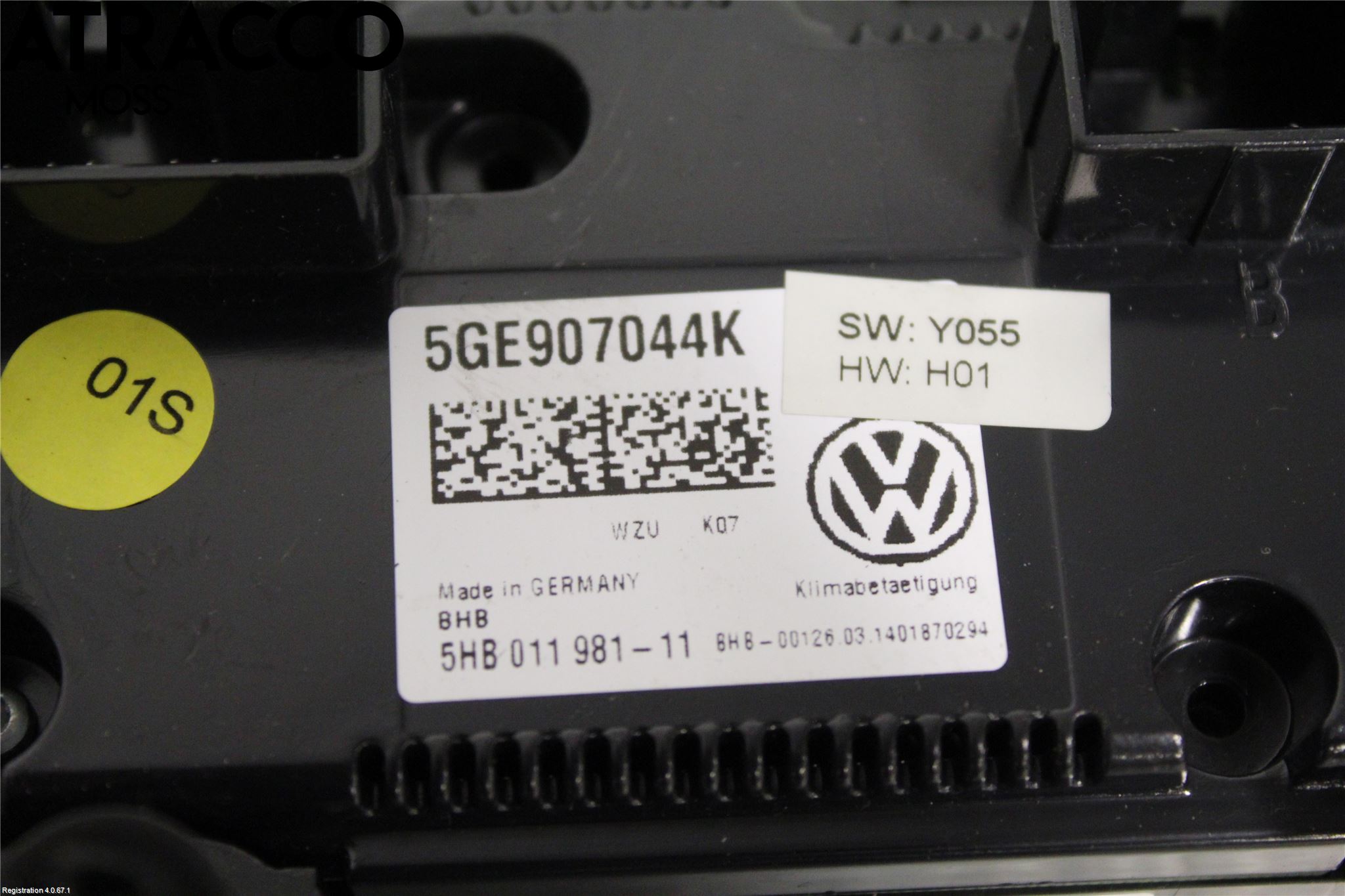 Volkswagen VW GOLF / E-GOLF VII 13-20 Ac Styrenhet Ac Manöveren