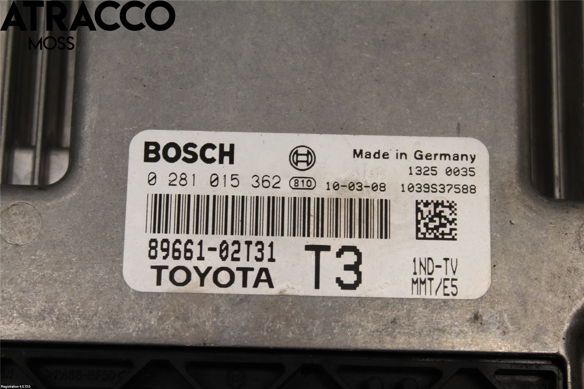 Toyota AURIS 10-12 Styrenhet Insprut Bensin