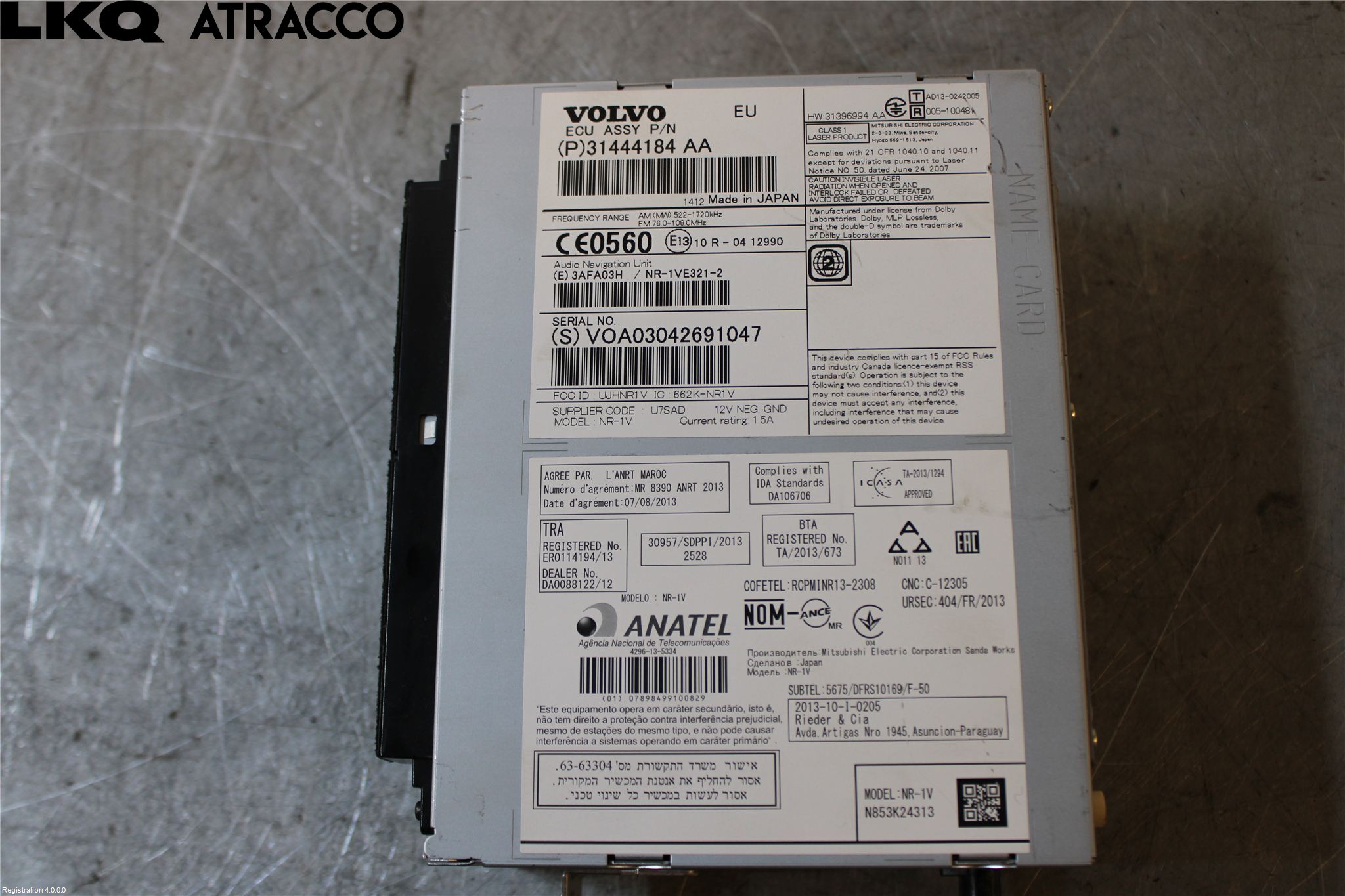 Volvo V70 14-16 Cd Radio - Multimediapanel