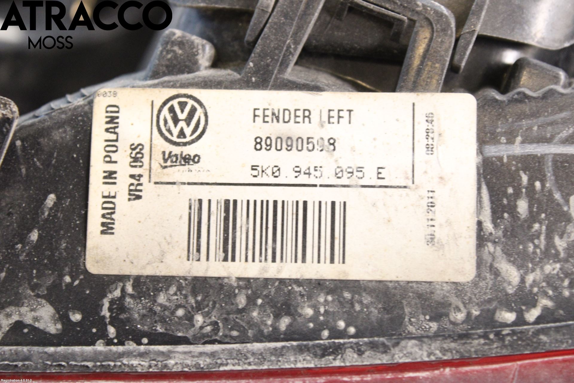 Volkswagen VW GOLF VI 09-13 Bakljus Vänster