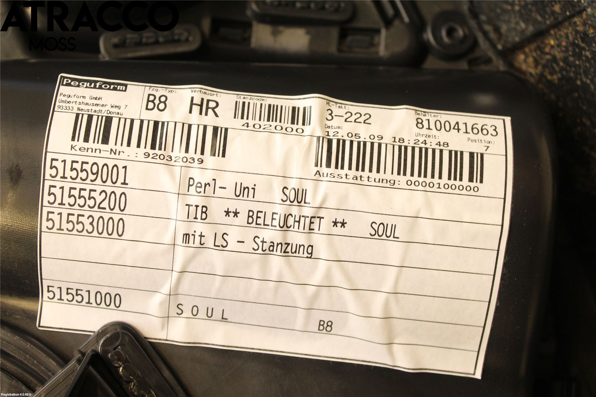 Audi A4/S4 08-11 Dörrklädsel Hö