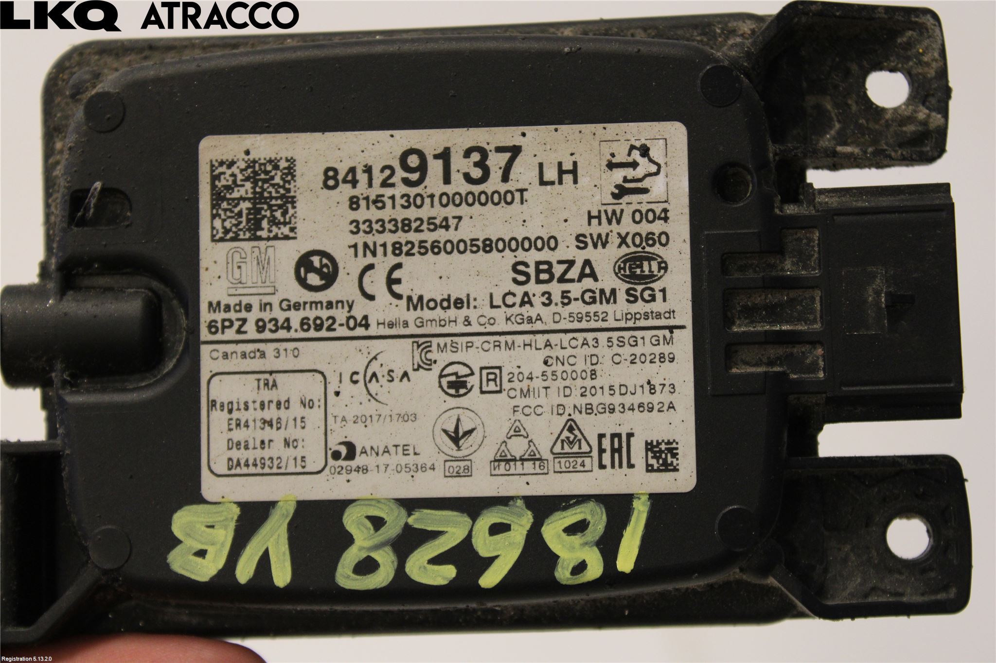 Opel INSIGNIA 17- Parkeringshjälp Backsensor