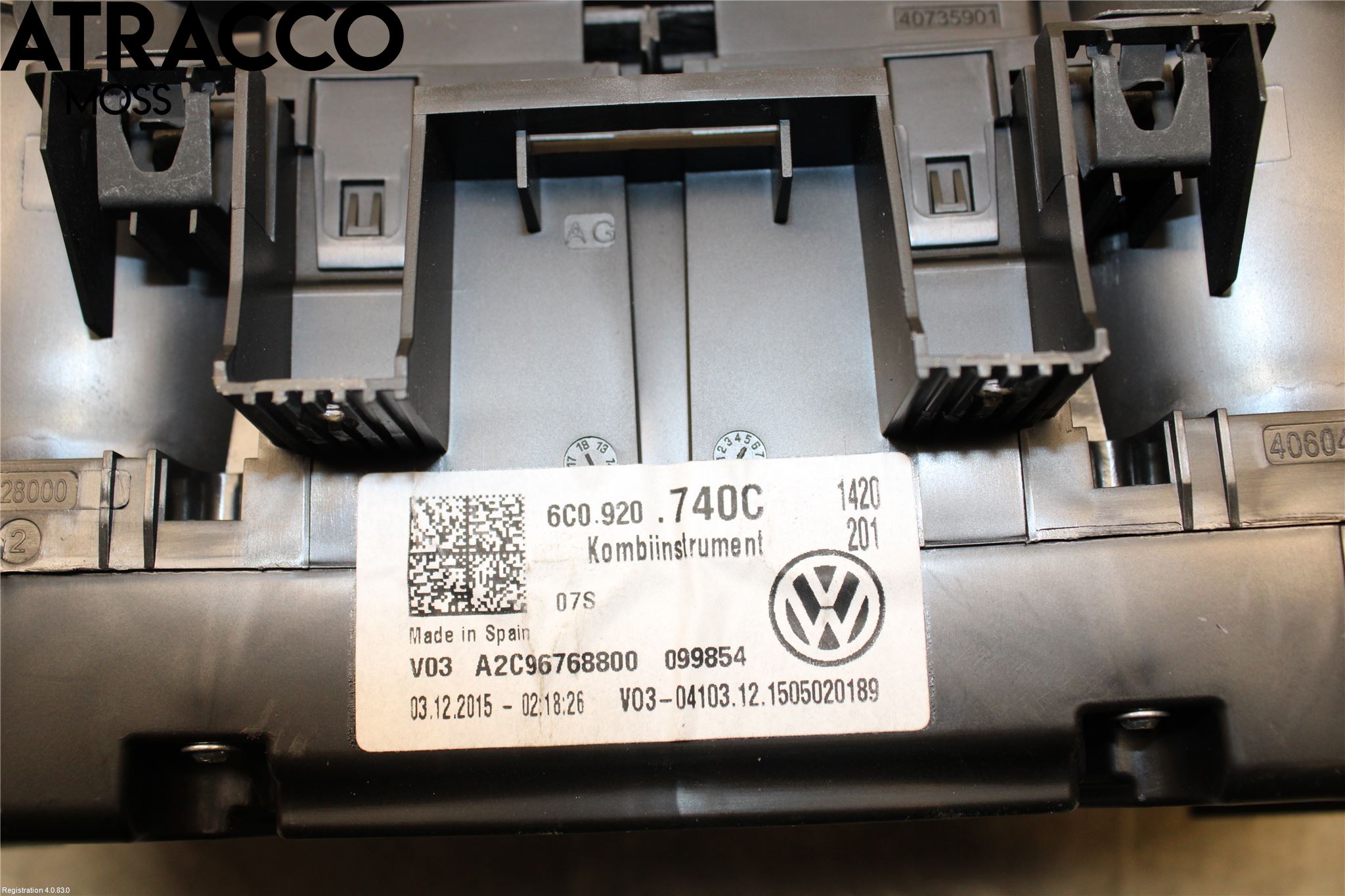 Volkswagen VW POLO 10-17 Instrument Komb