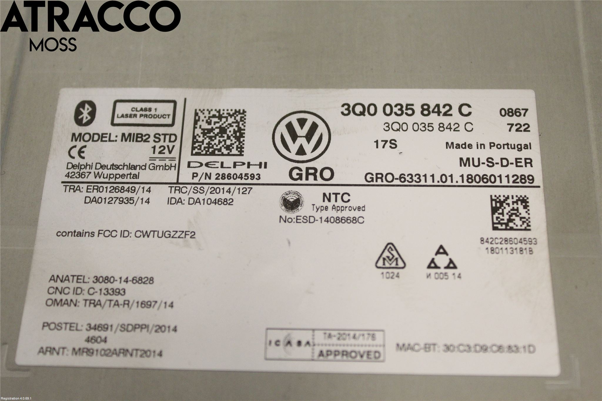 Volkswagen VW T-ROC 18- Cd Radio - Multimediapanel