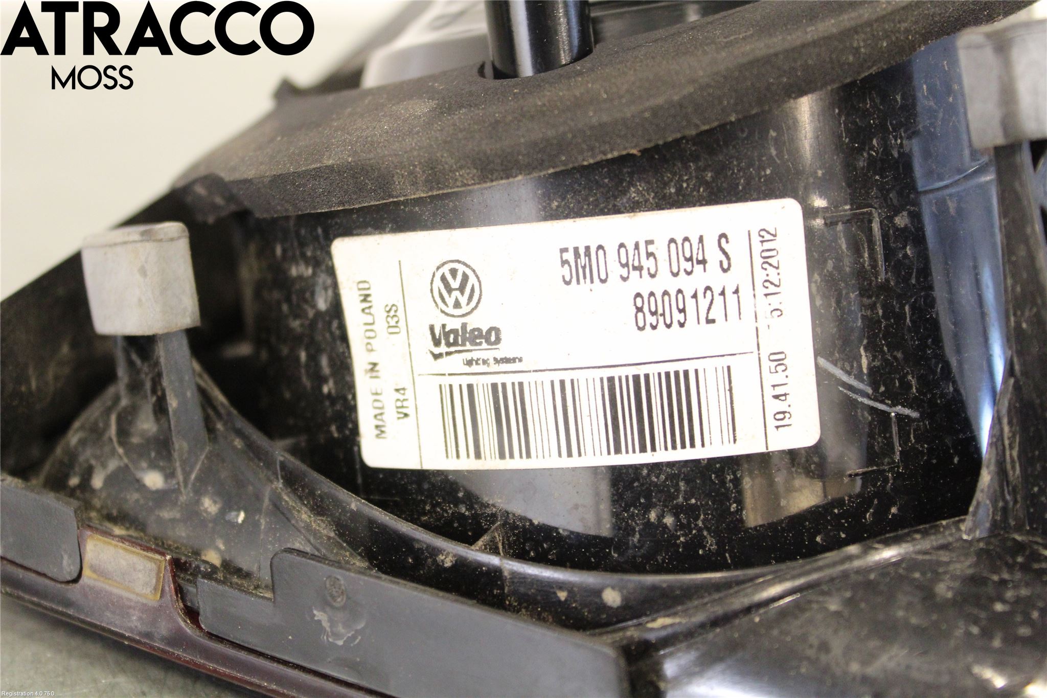 Volkswagen VW GOLF PLUS/CROSS GOLF 04-14 Bakljus Lucka Hö
