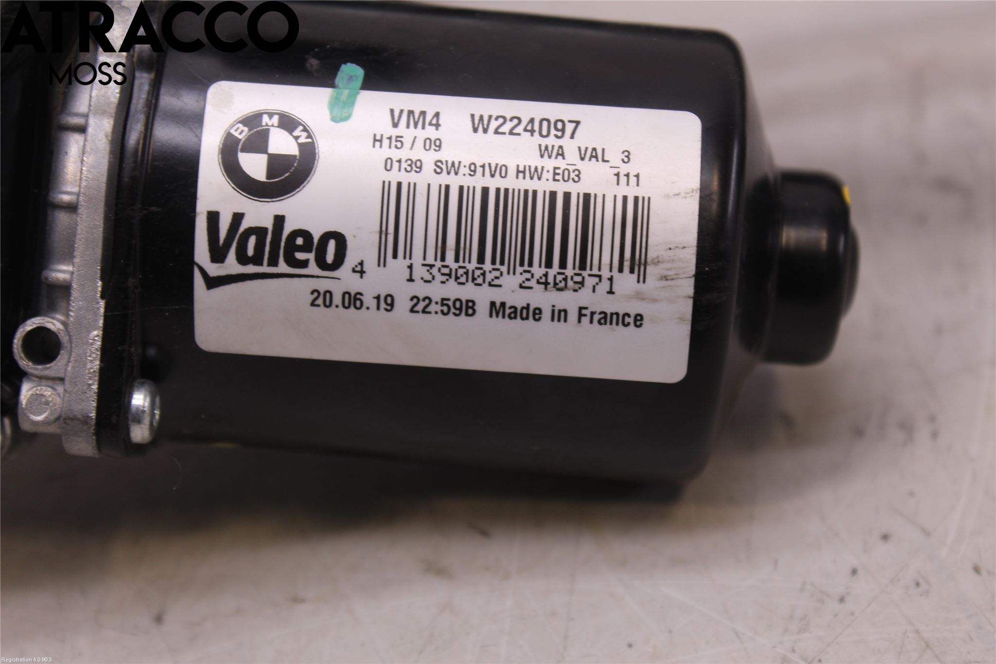 BMW 5 G30/G31/F90 17-23 Torkarmotor Vindruta