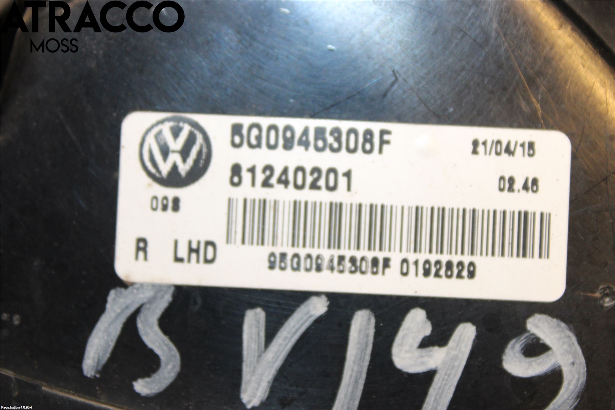 Volkswagen VW GOLF / E-GOLF VII 13-20 Bakljus Lucka Hö