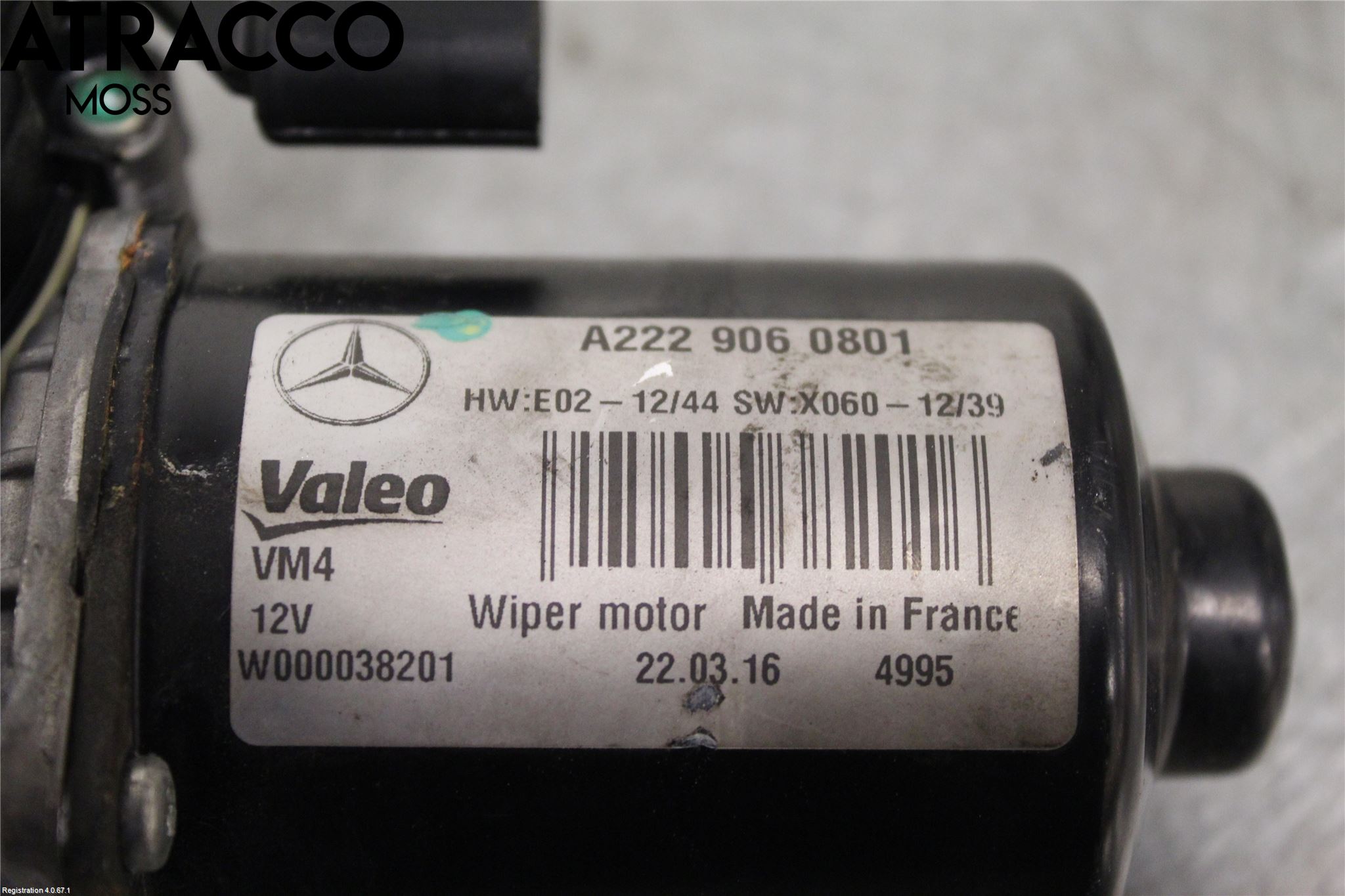 Mercedes-Benz MB S-KLASS (W222) 13-20 Torkarmotor Vindruta