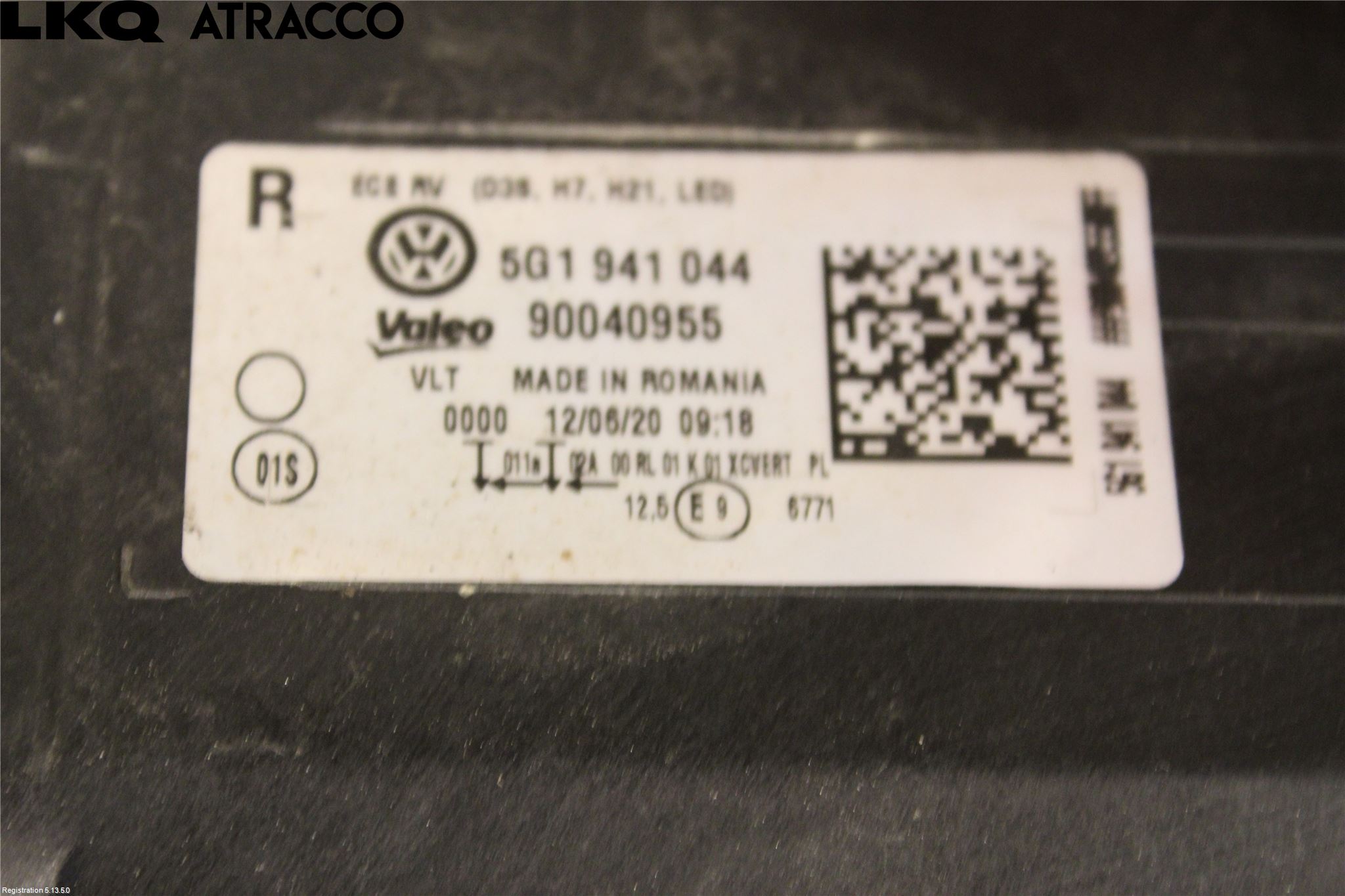 Volkswagen VW GOLF / E-GOLF VII 13-20 Strålkastare Höger