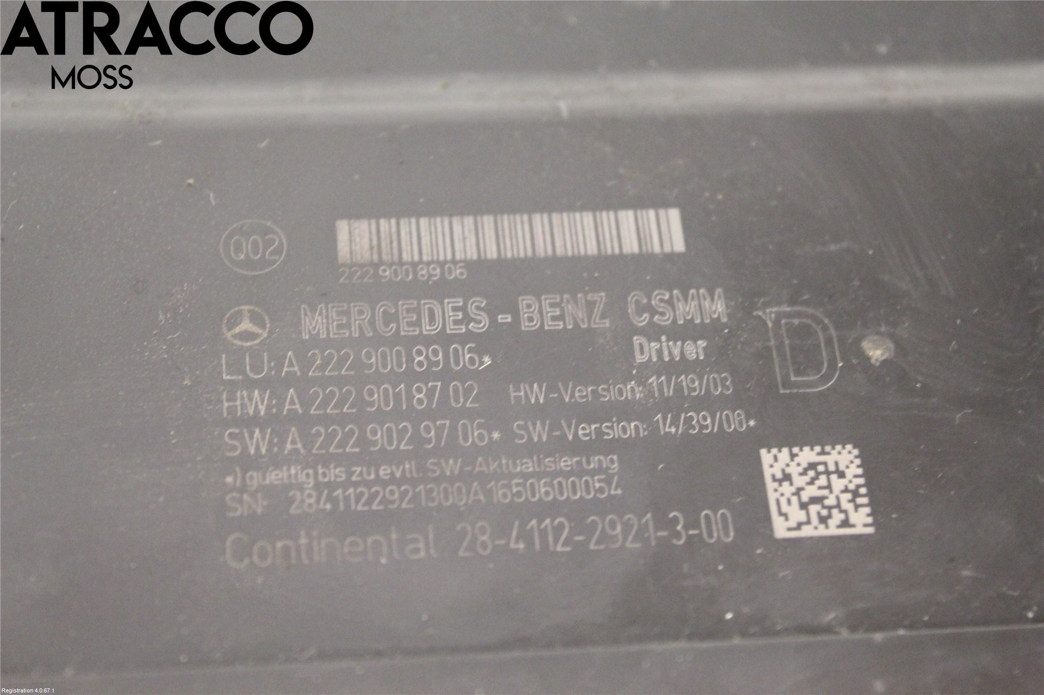 Mercedes-Benz MB S-KLASS (W222) 13-20 Styrenhet Övrigt