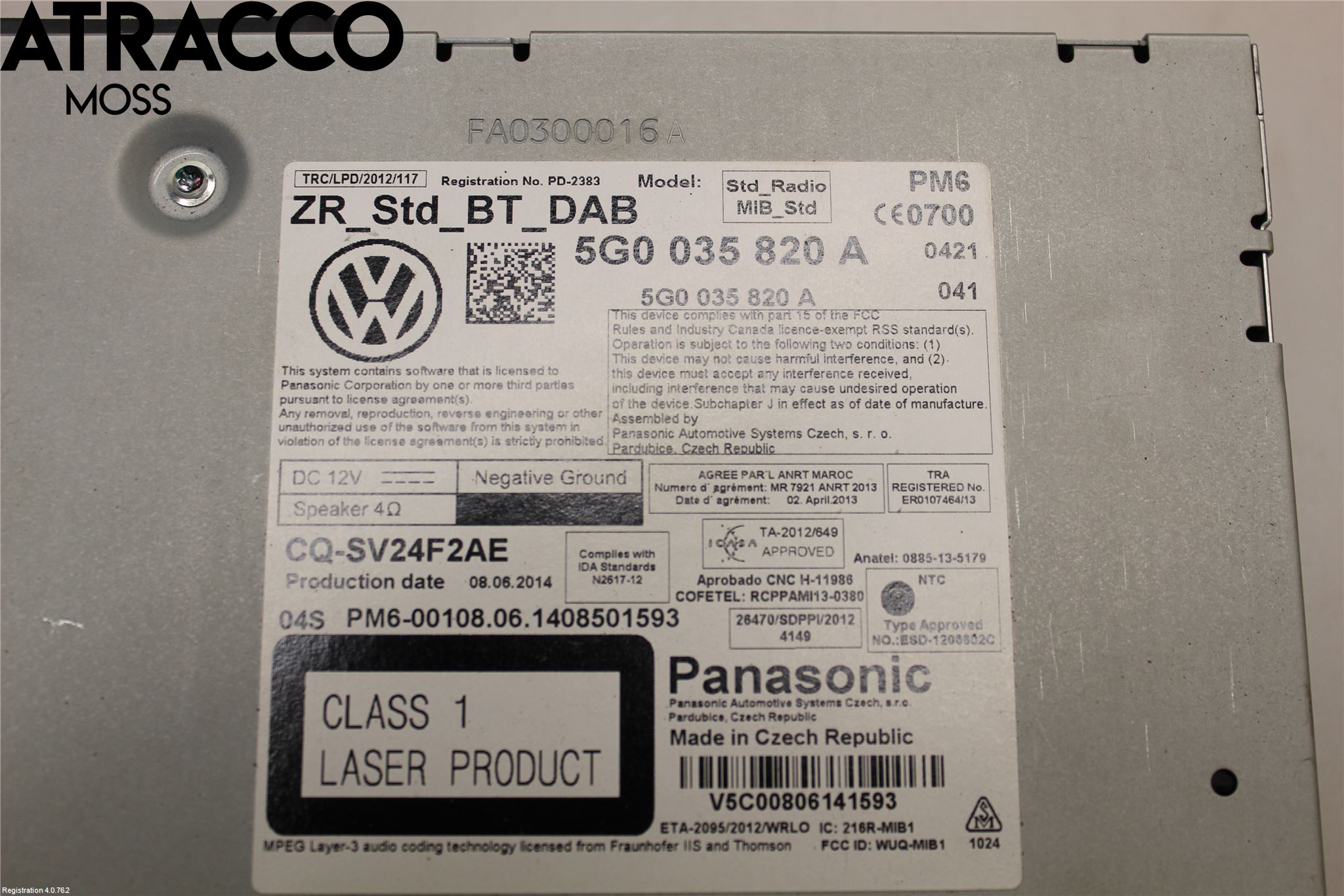 Volkswagen VW GOLF / E-GOLF VII 13-20 Radio